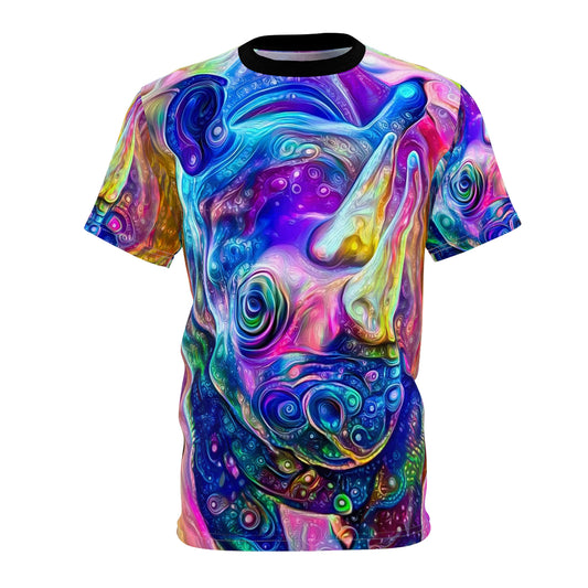 Rad Rainbow Rhino Unisex AOP Cut & Sew Tee