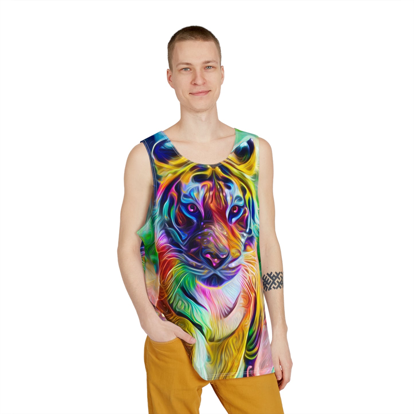 Galaxy Frog Galaxy Tiger Men's Tank (AOP)