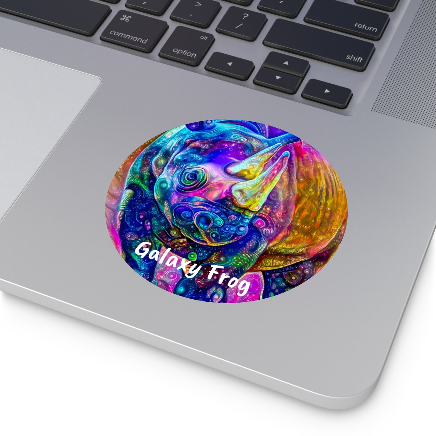 Galaxy Frog Rhino Round Vinyl Stickers