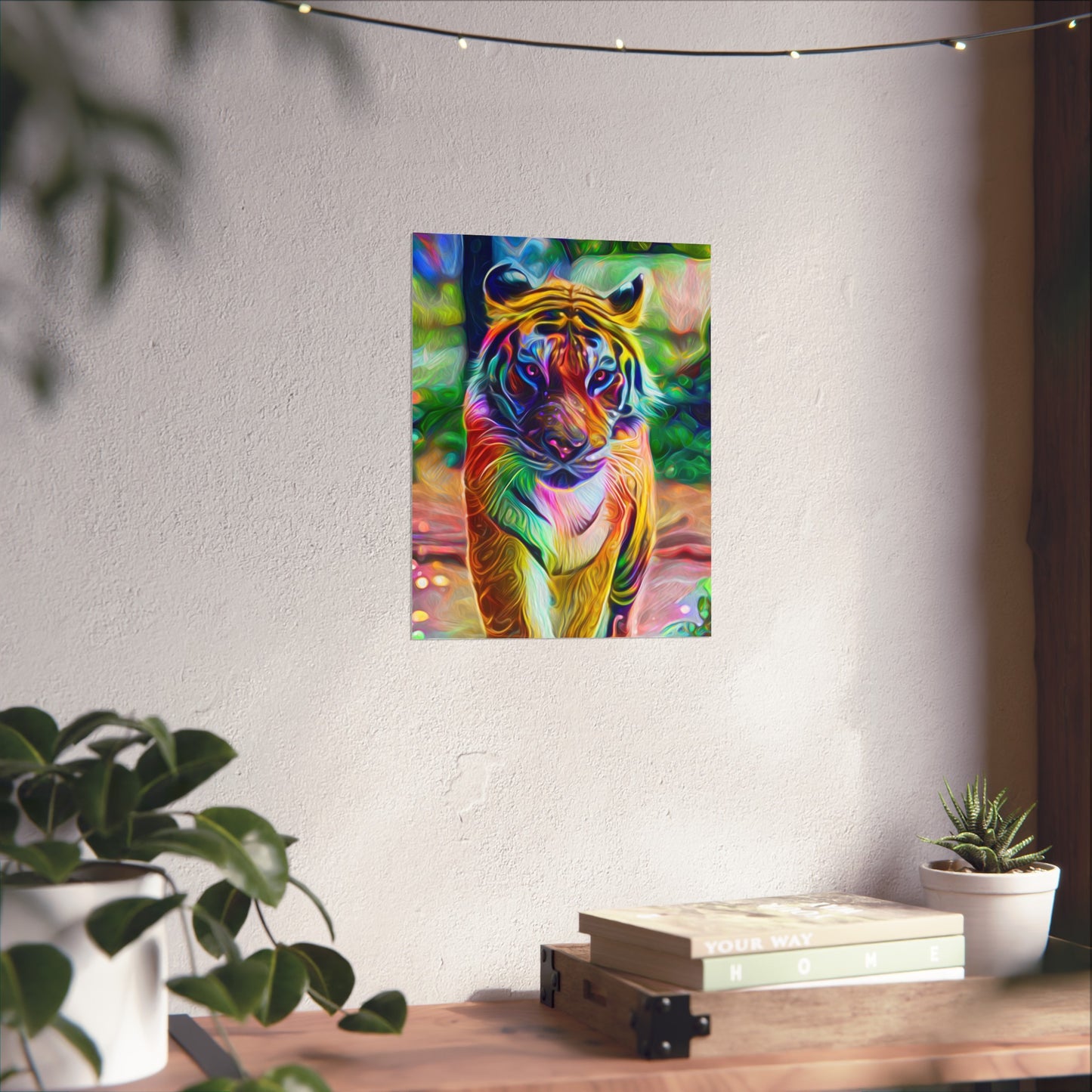 A Wonderfully Colorful World Tiger Premium Matte vertical posters