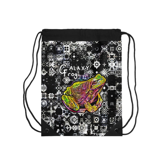 Galaxy Frog Cymatic Kaleidoscape Drawstring Bag