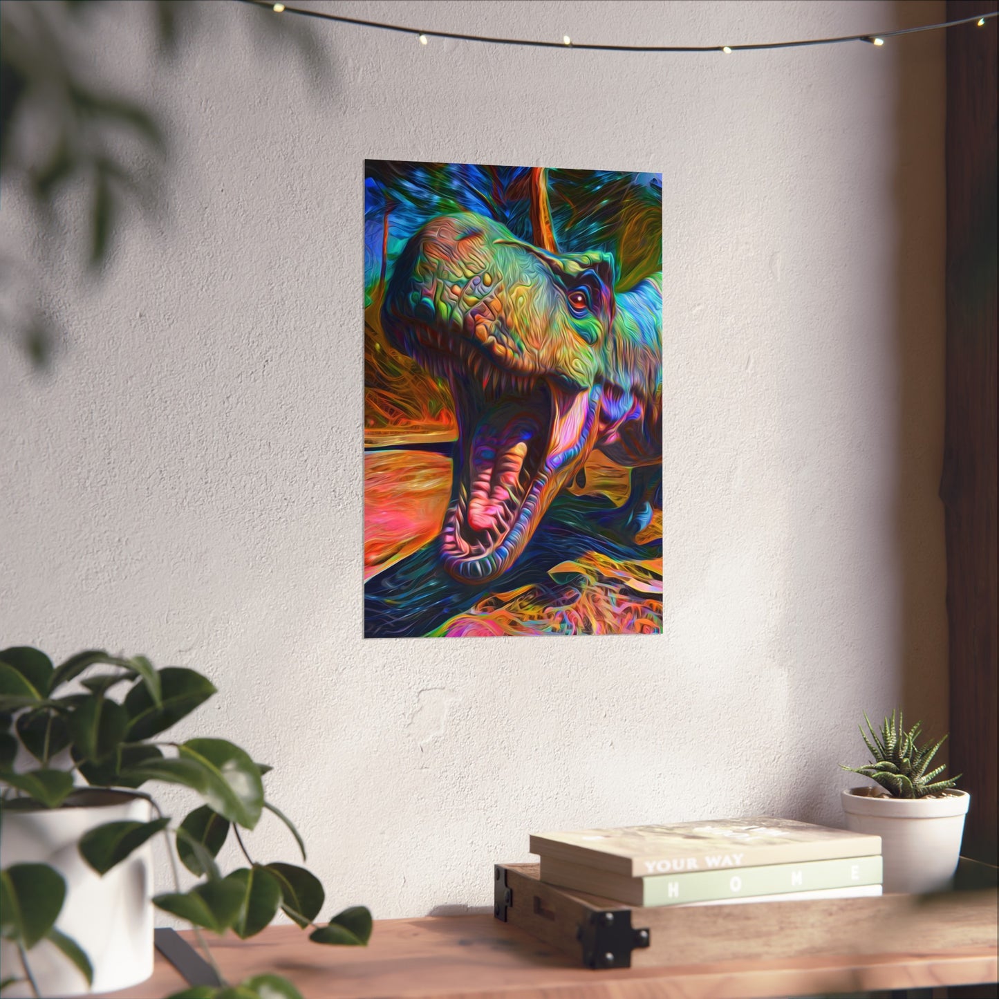 Blast from the Past Dinosaur Premium Matte vertical posters