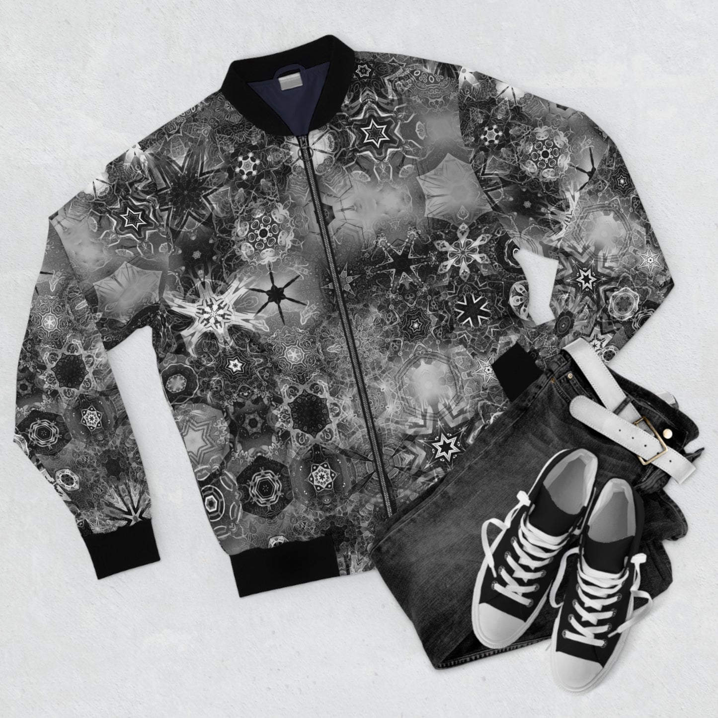 Galaxy Frog Cymatics Men's AOP Bomber Jacket