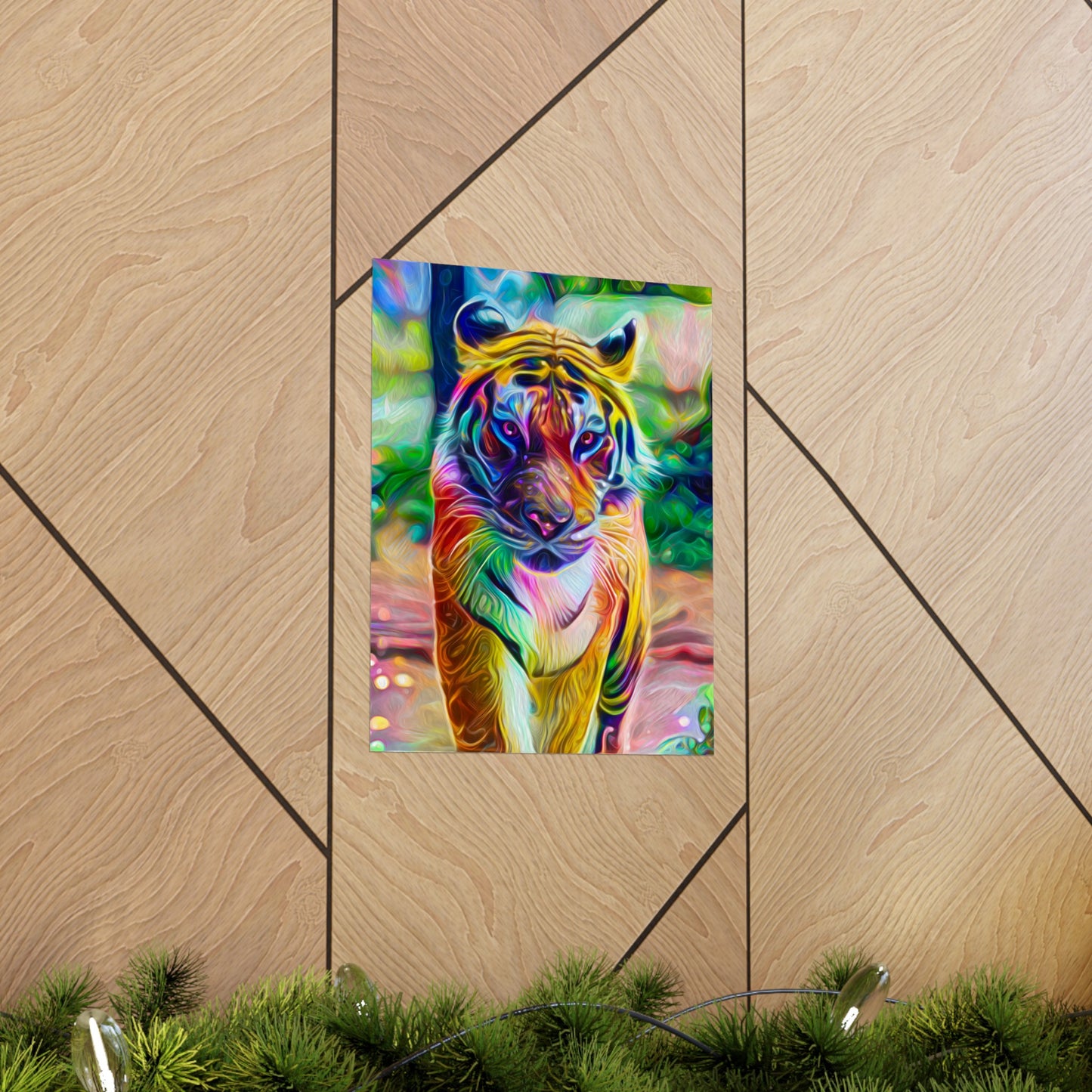 A Wonderfully Colorful World Tiger Premium Matte vertical posters