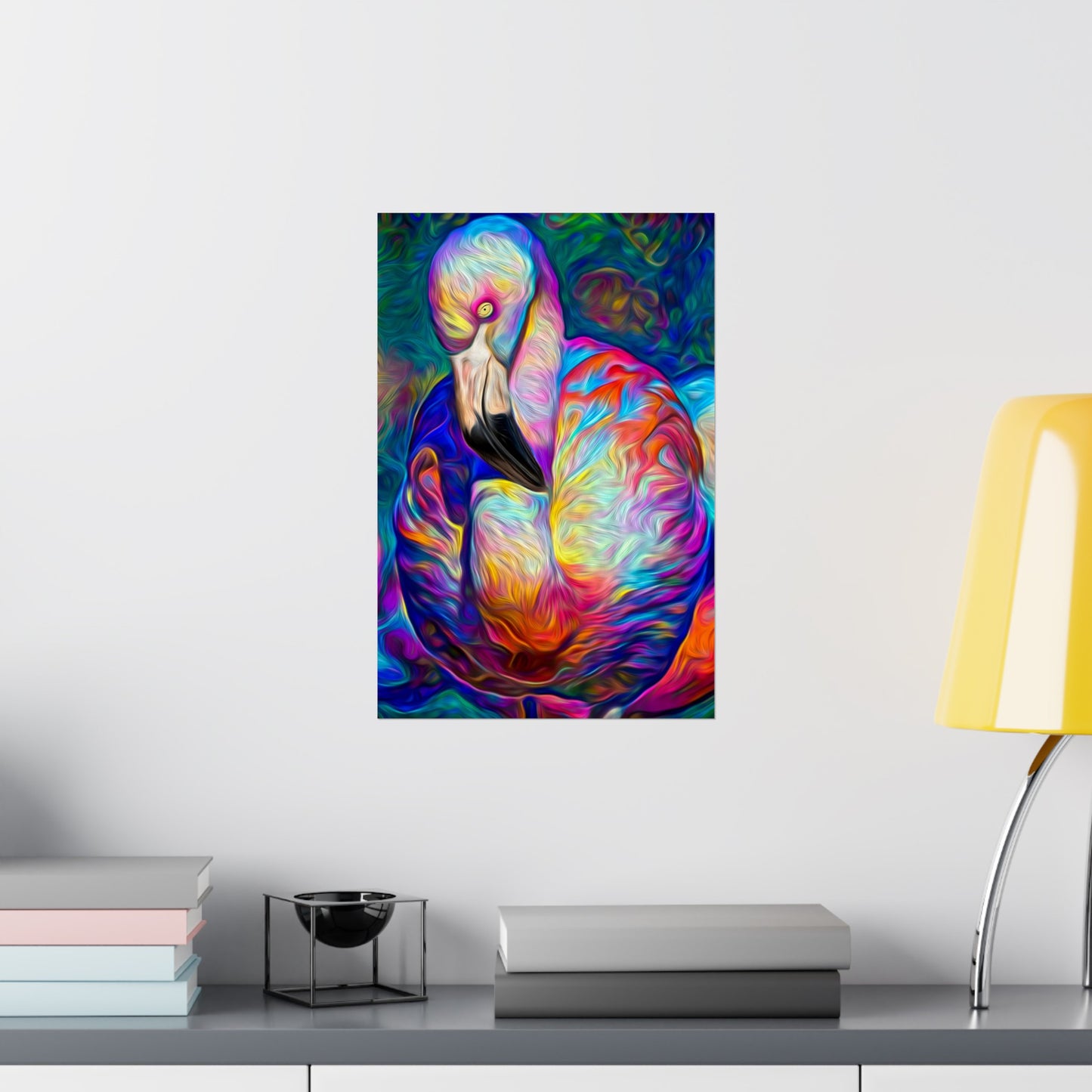 Flamingos Dream in Color Premium Matte vertical posters