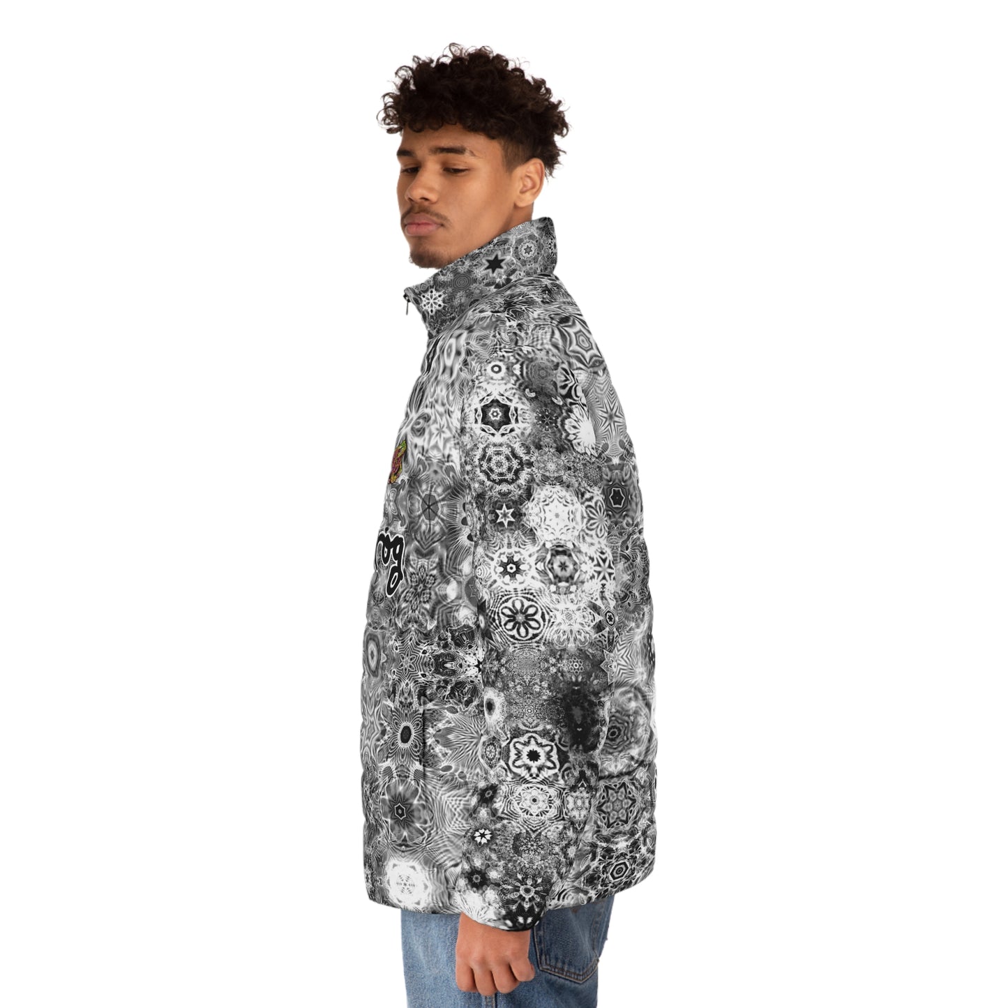 Copy of Galaxy Frog Cymatics Men's Puffer Jacket (AOP) 0001