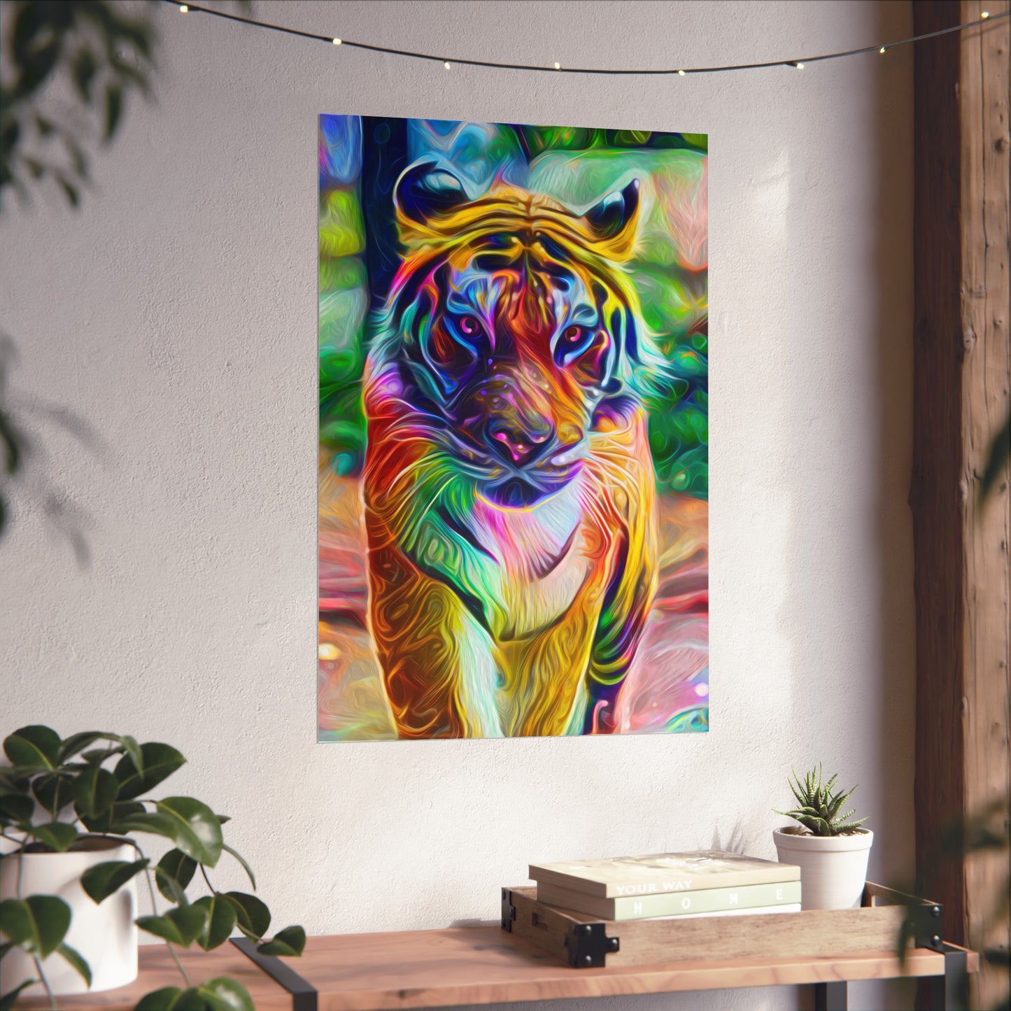 A Wonderfully Colorful World Tiger Premium Matte vertical posters