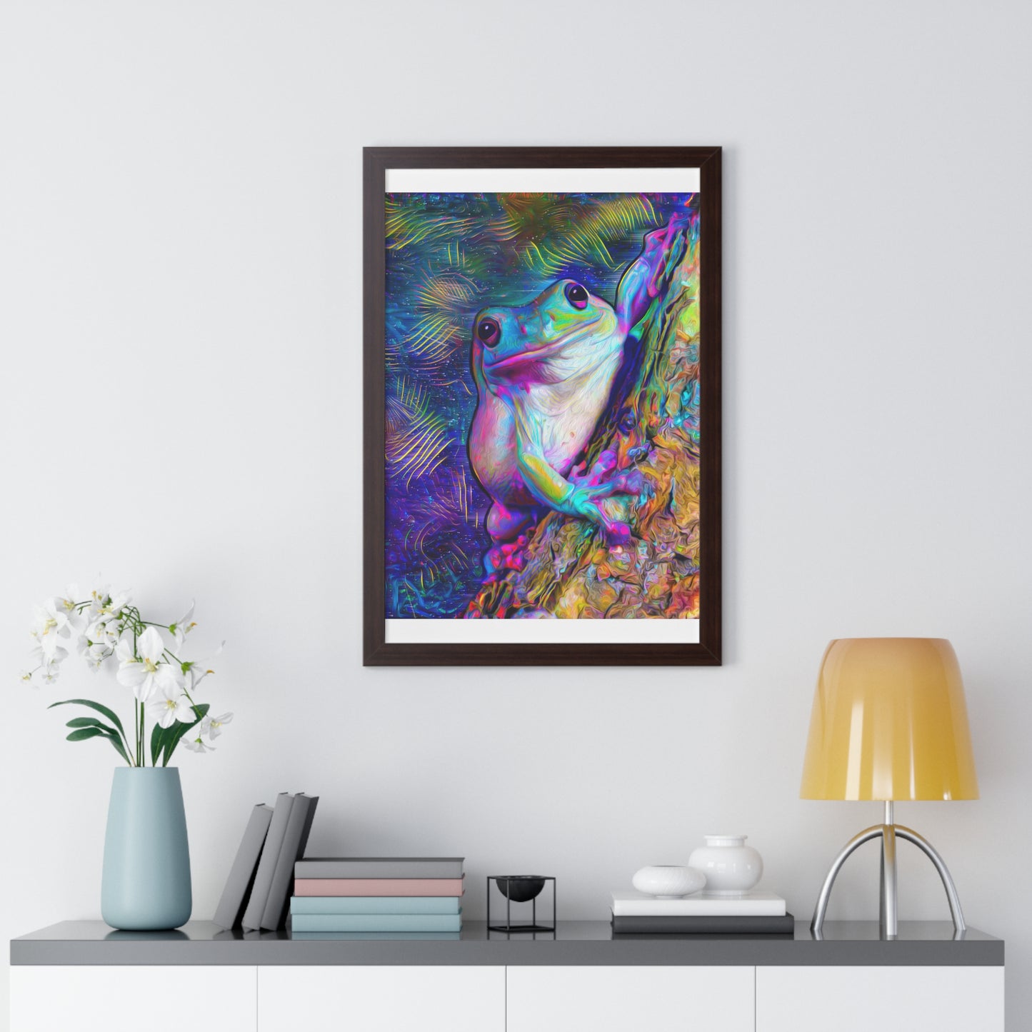 Dazzling Mega Toad Framed Vertical Poster