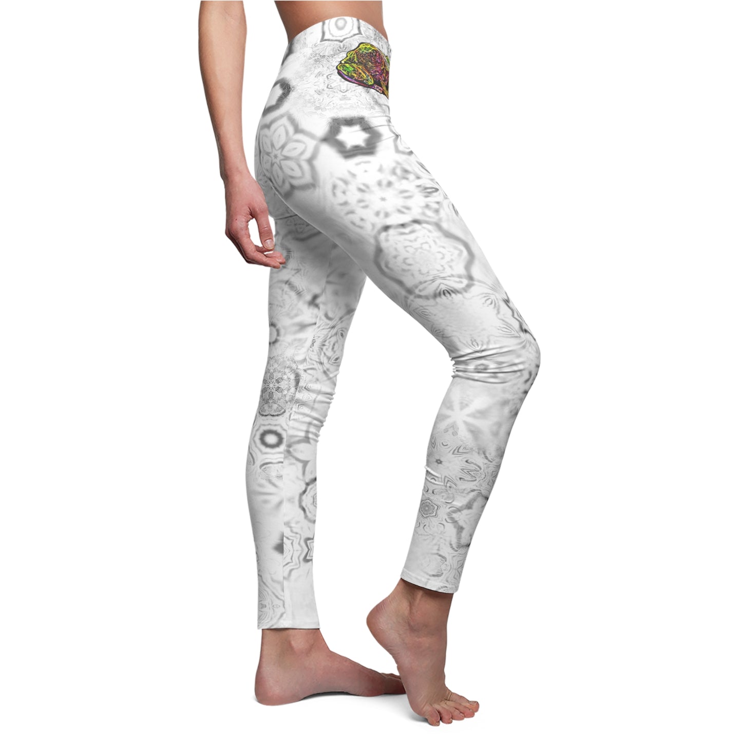 Women's Galaxy Frog Cymatics Cut & Sew Casual Leggings