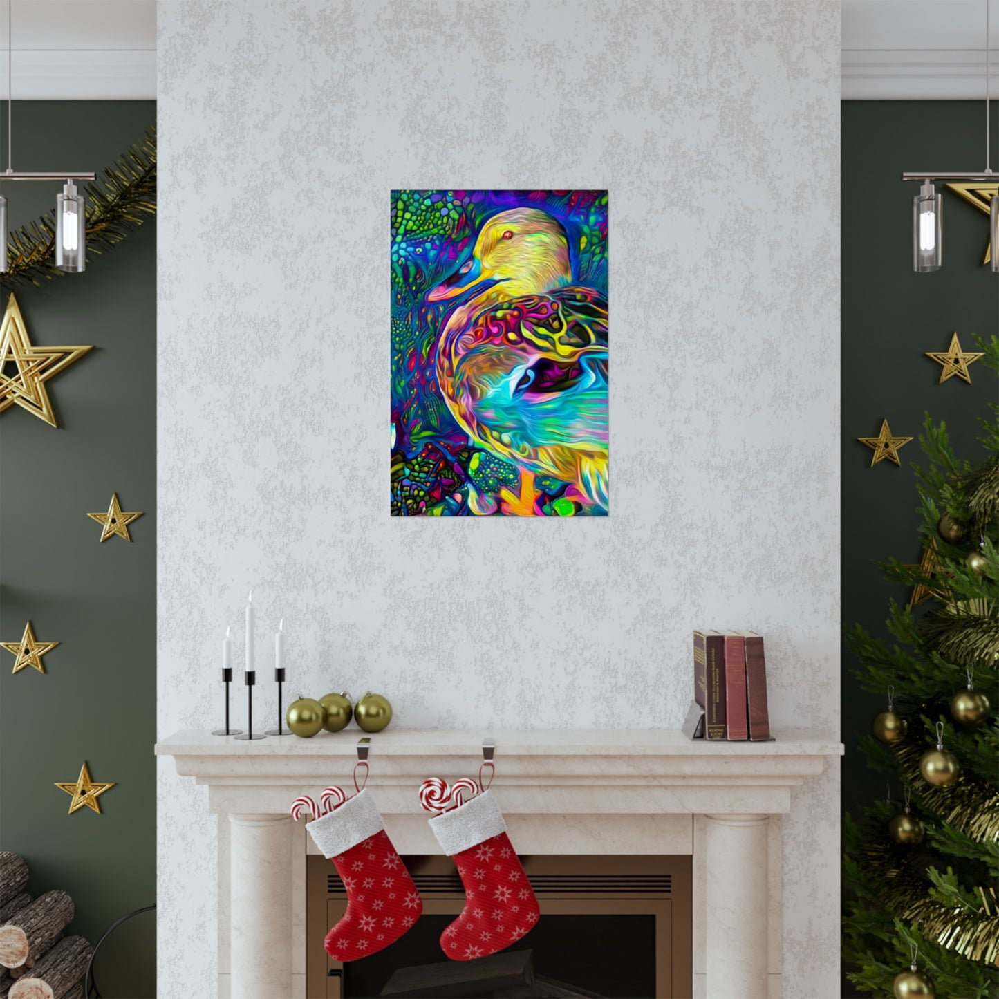 Floating on the Galactic Ocean Premium Matte vertical posters