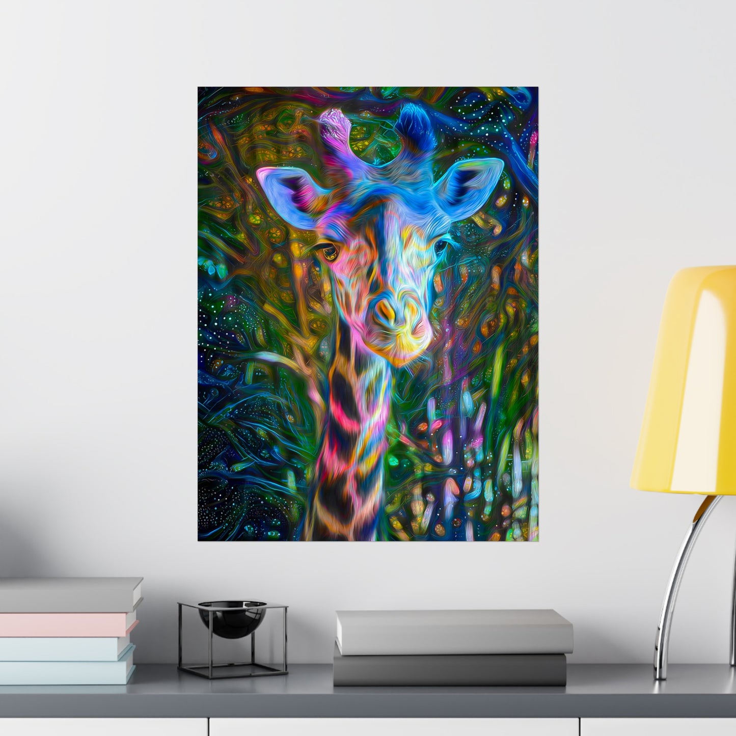 Gentle Dreaming Giant Giraffe Premium Matte vertical posters