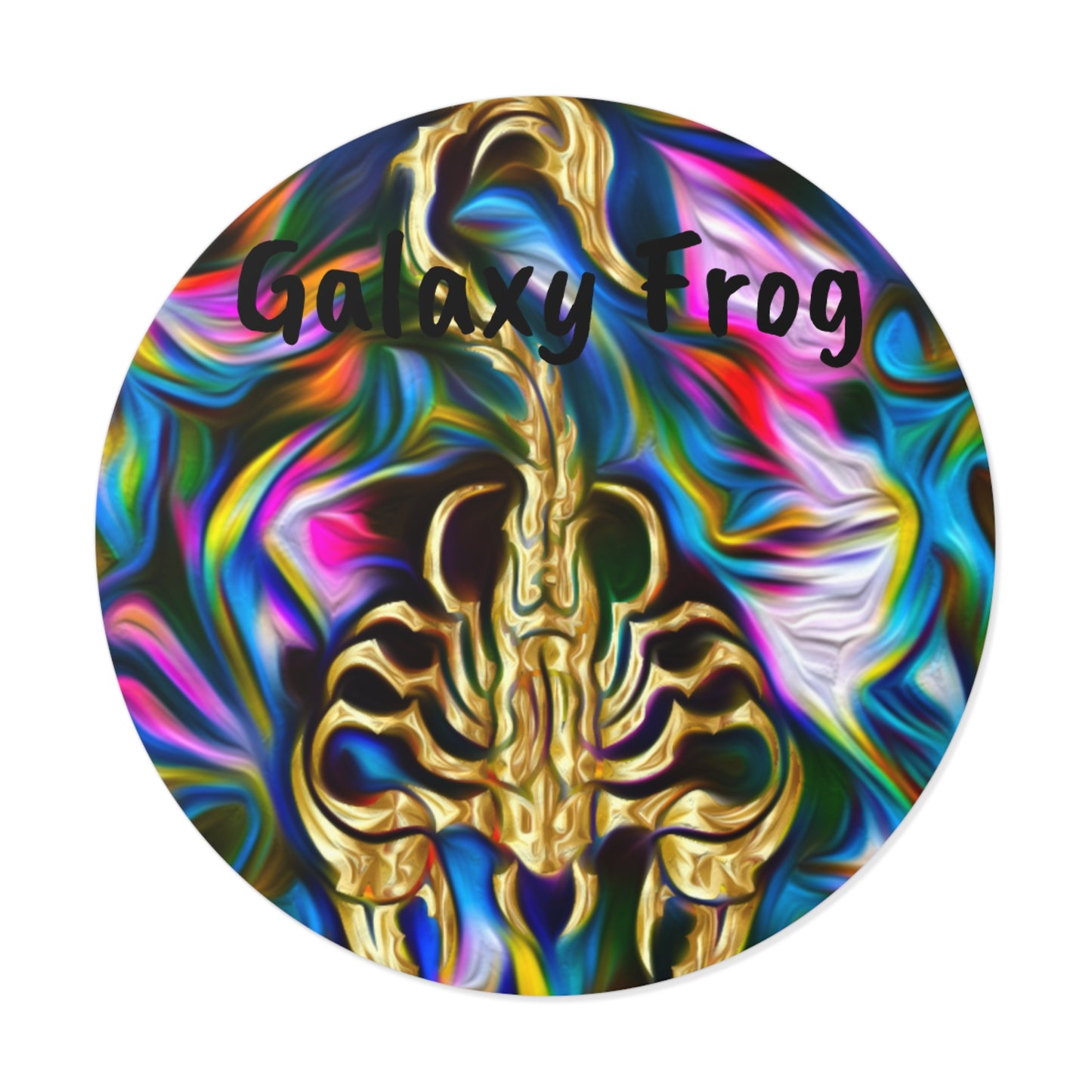 Galaxy Frog Scorpion Round Vinyl Stickers