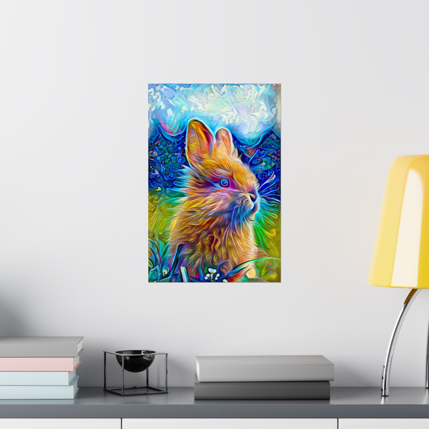 Rainbow Bunny Premium Matte vertical posters