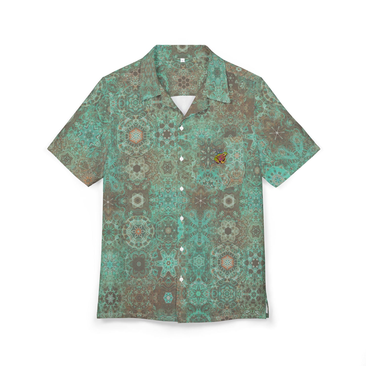 Galaxy Frog Cymatics Button-Down Shirt (AOP)
