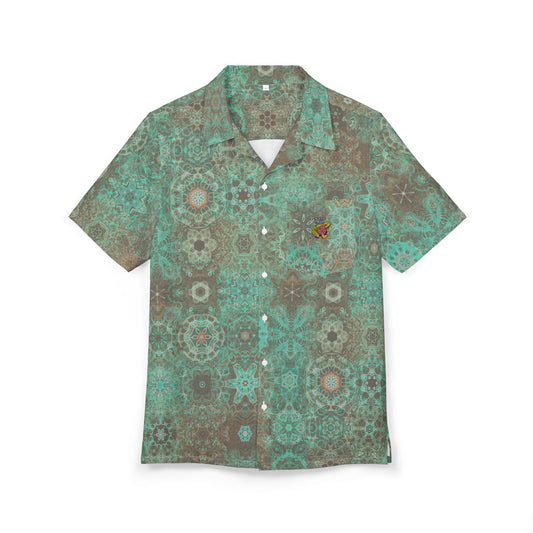 Galaxy Frog Cymatics Button-Down Shirt (AOP)