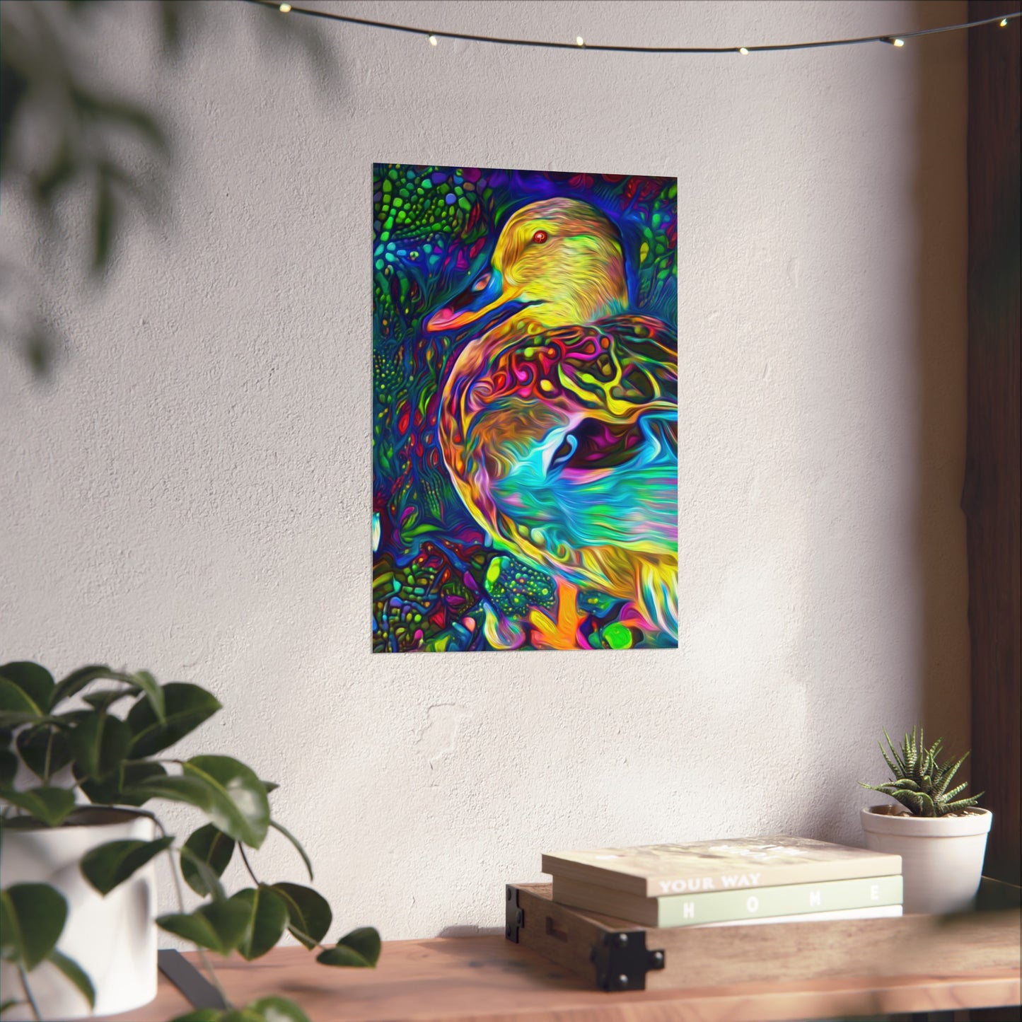 Floating on the Galactic Ocean Premium Matte vertical posters