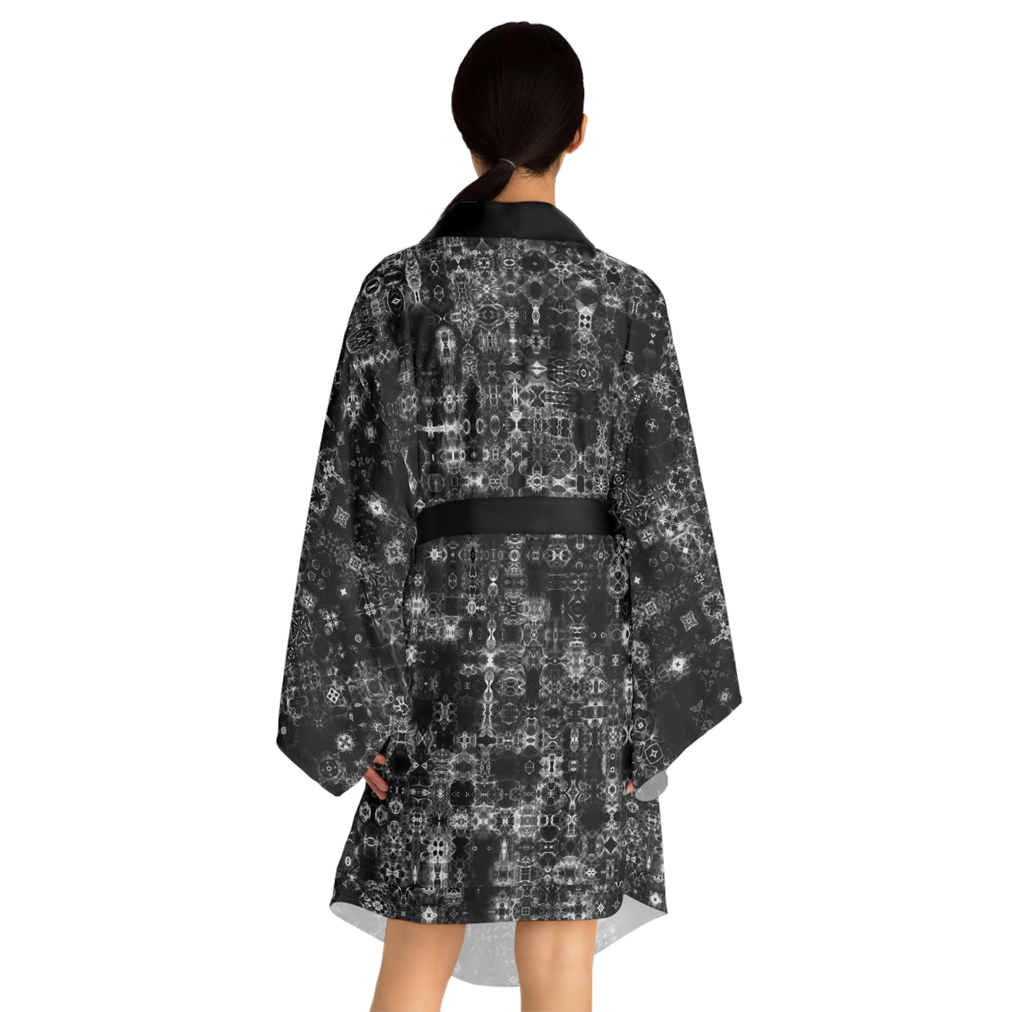 Long Sleeve Galaxy Frog Cymatics Kimono Robe - 0001