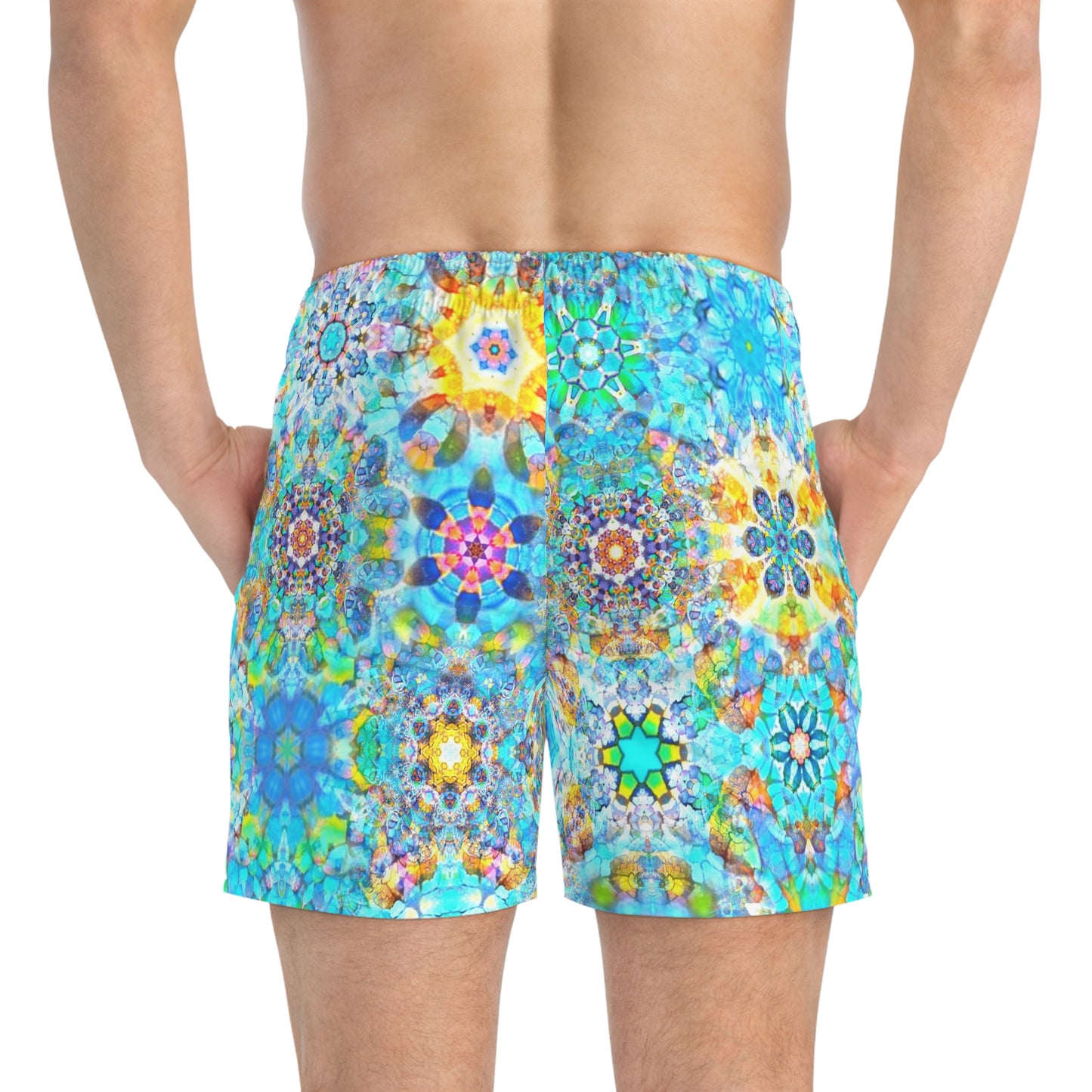 Galaxy Frog Cymatics Swim Trunks