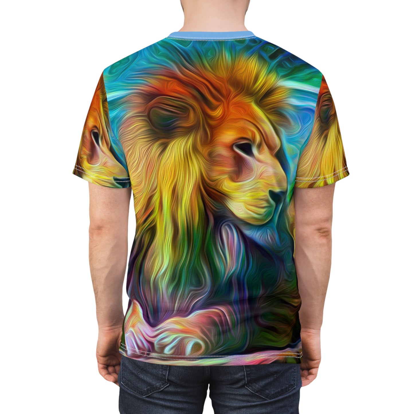 Brilliant Sun Lion Unisex AOP Cut & Sew Tee