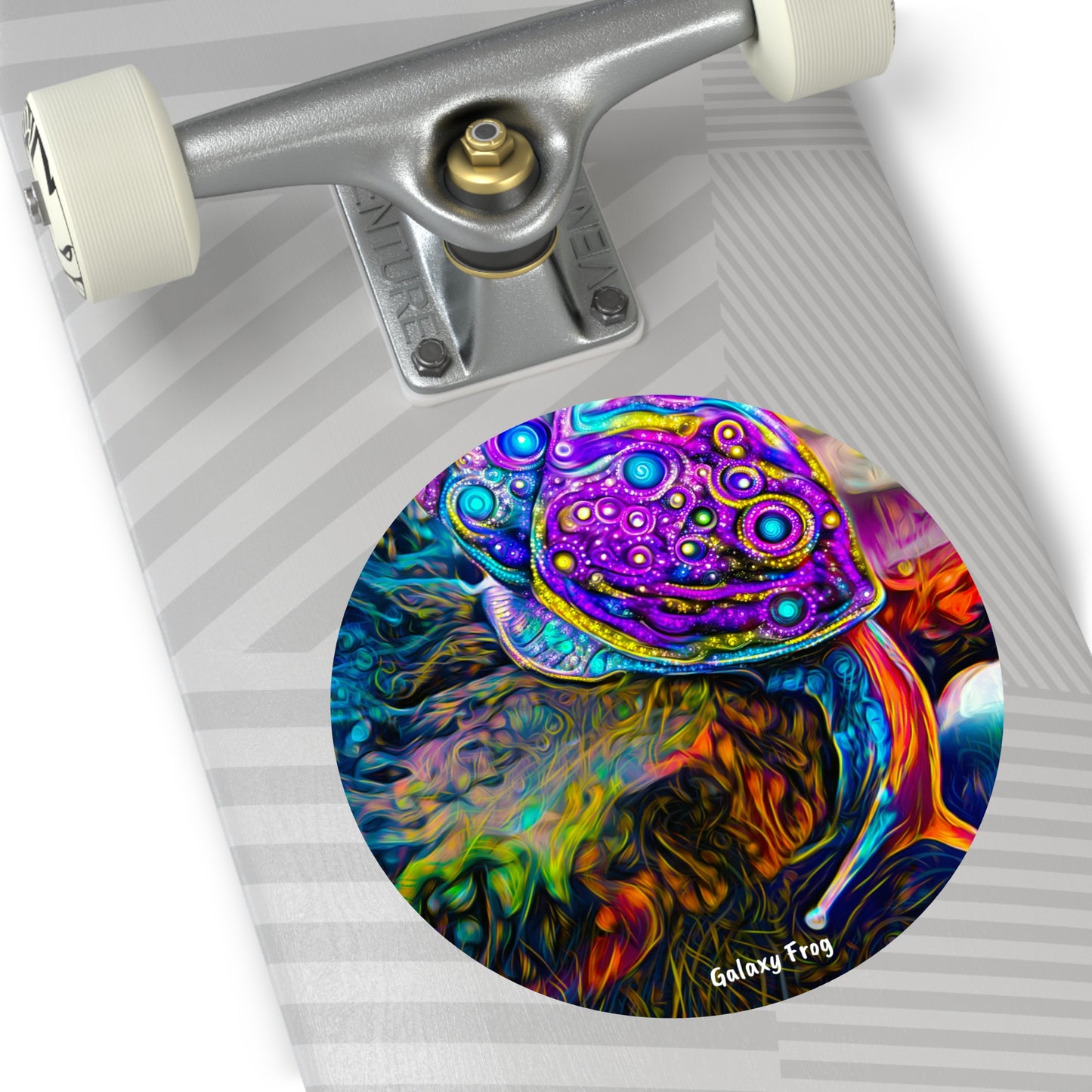 Galaxy Frog Snail Round Vinyl Stickers