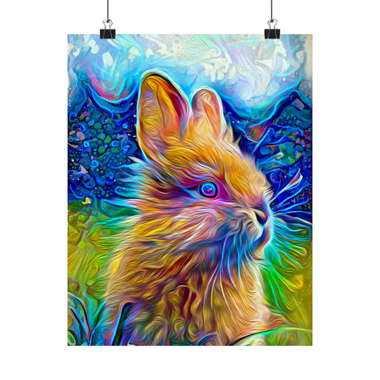 Rainbow Bunny Premium Matte vertical posters