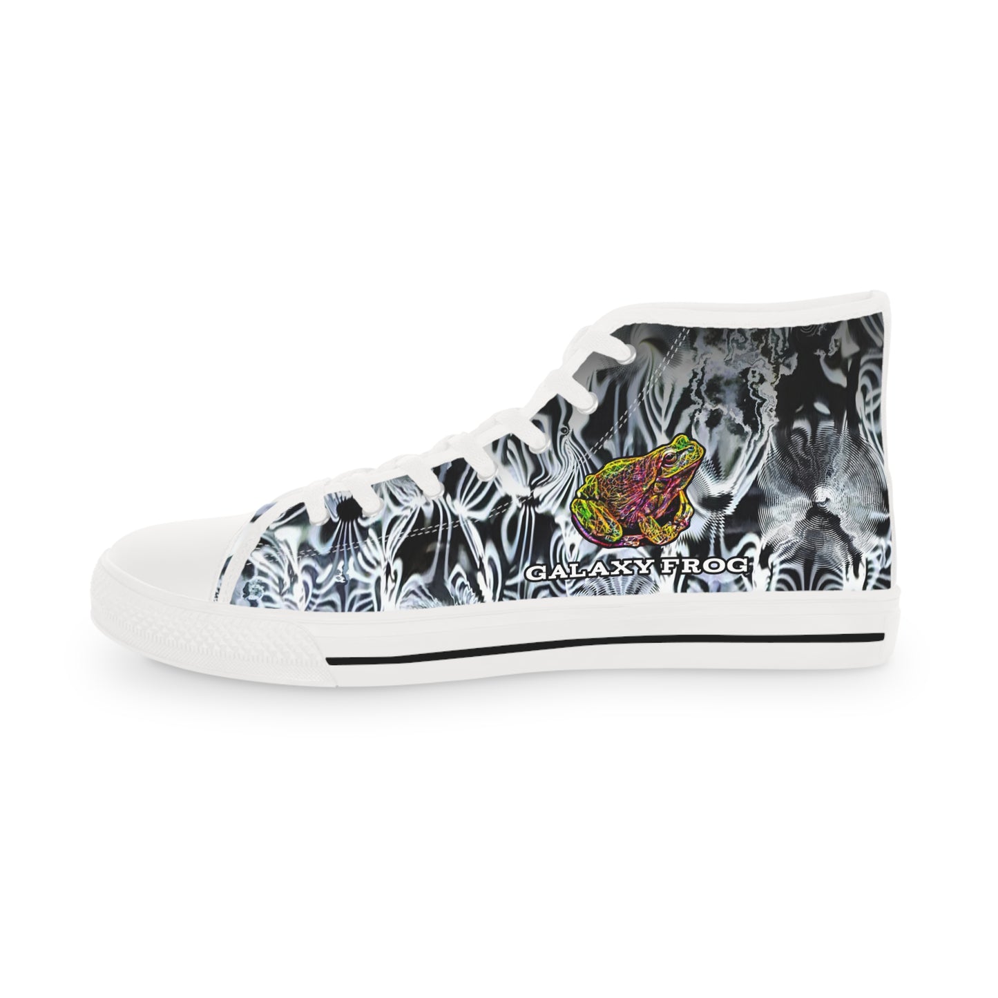 Galaxy Frog Men's High Top Cymatics Sneakers 0001