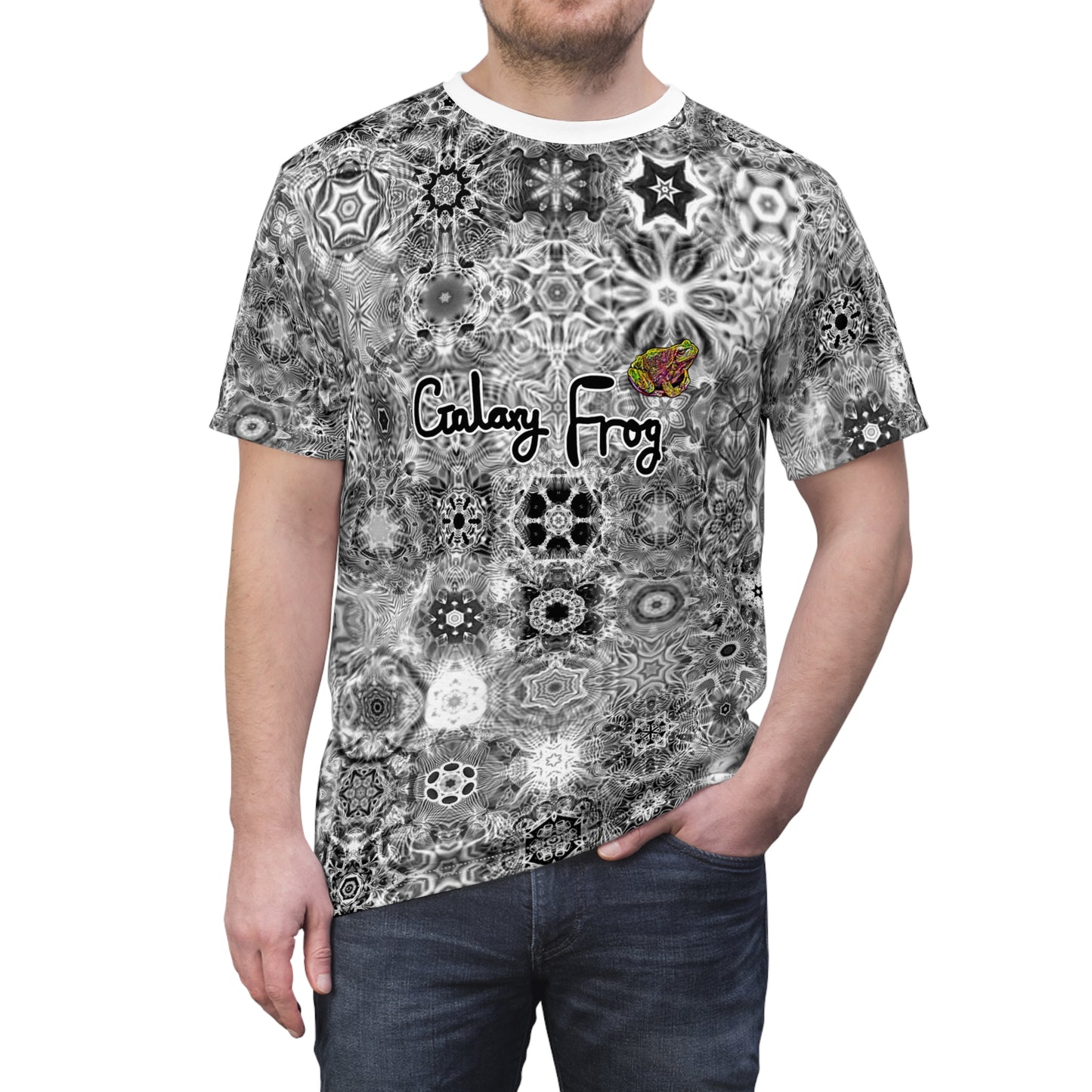 Galaxy Frog Have a Great Day Fractal Cymatics Tee 0001