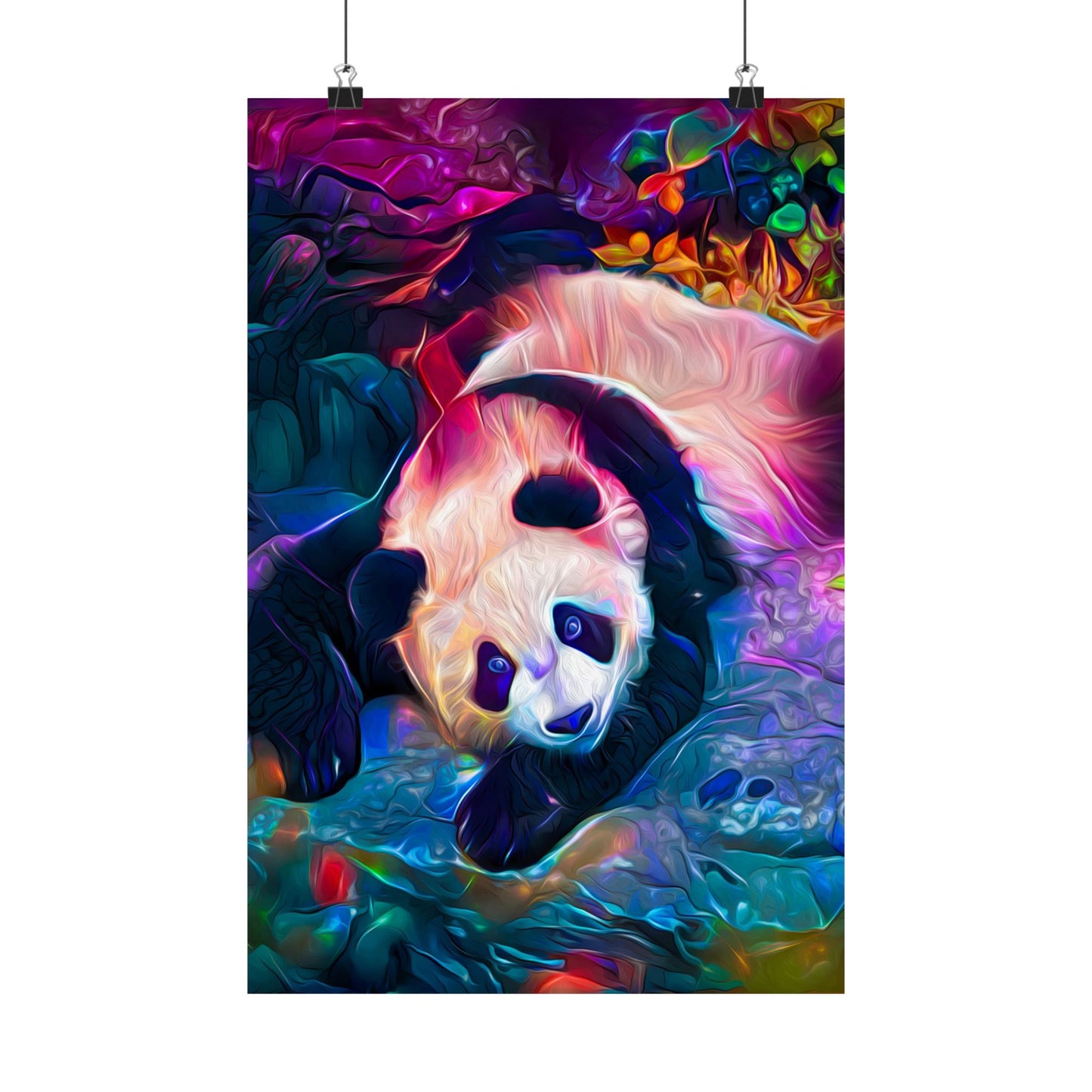 Pink Panda Parade Premium Matte vertical posters