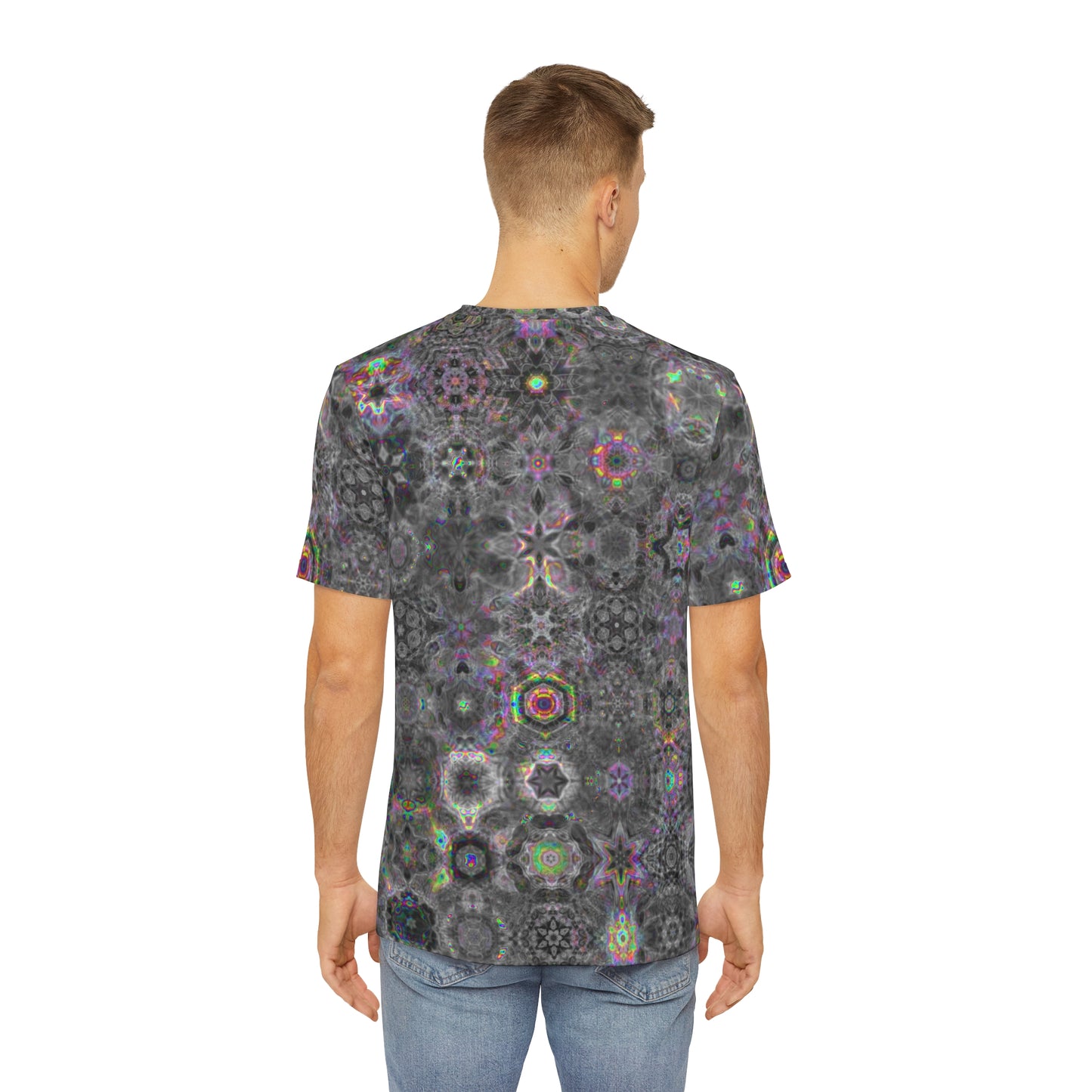 Woof woof Doggo Cymatics men's Short Sleeve Cymagic Kaleidoscape Tee Shirt (AOP)