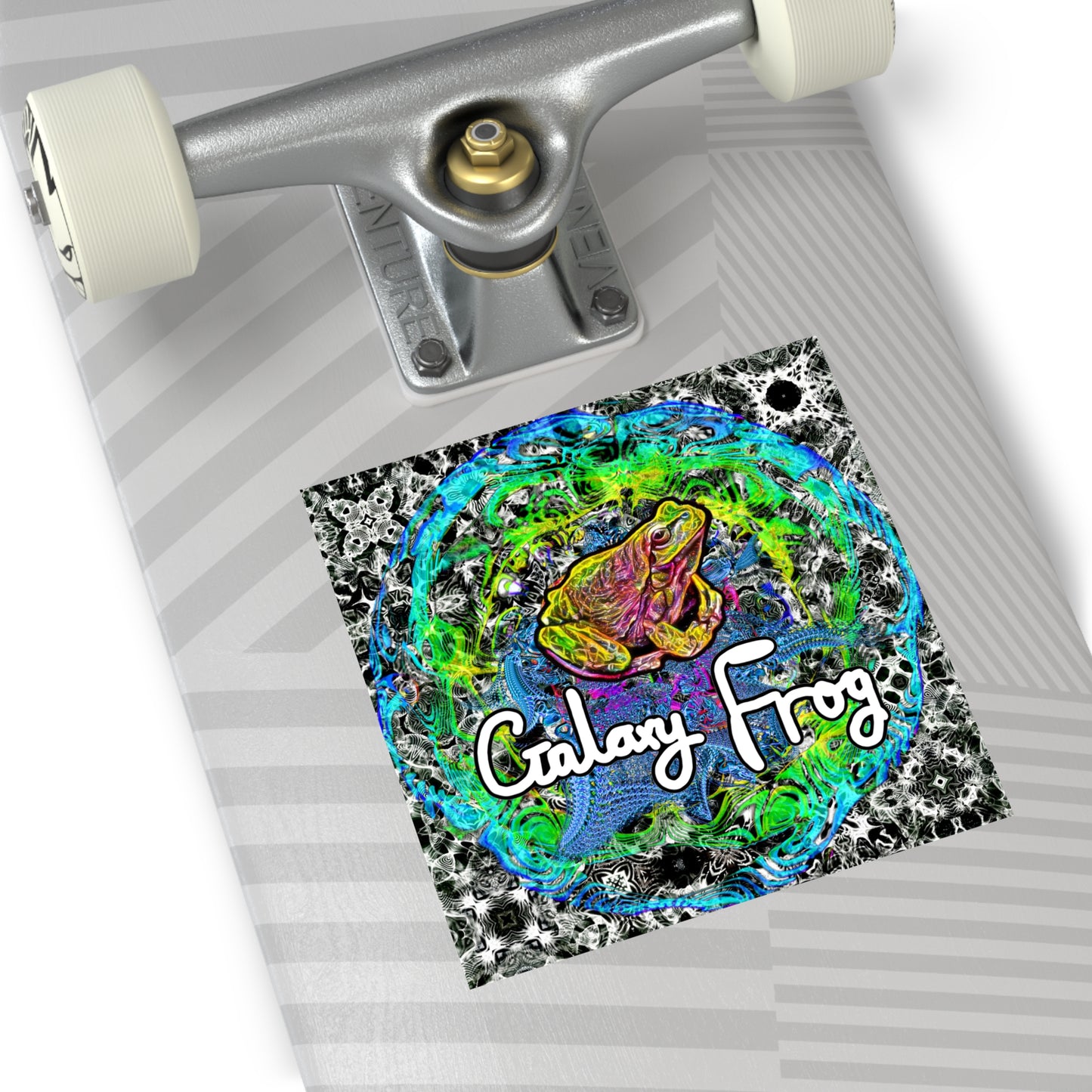 Galaxy Frog Square cymatics Vinyl Stickers