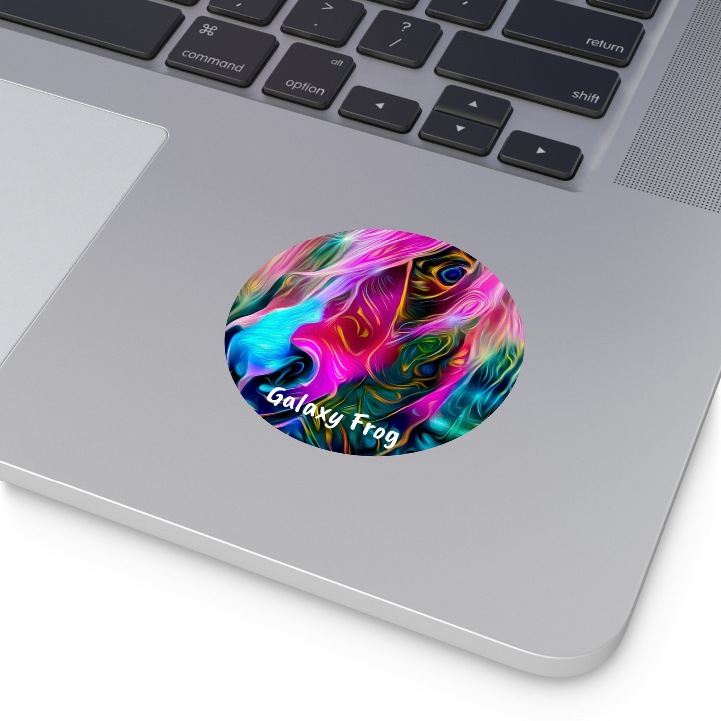 Galaxy Frog Horse Round Vinyl Stickers