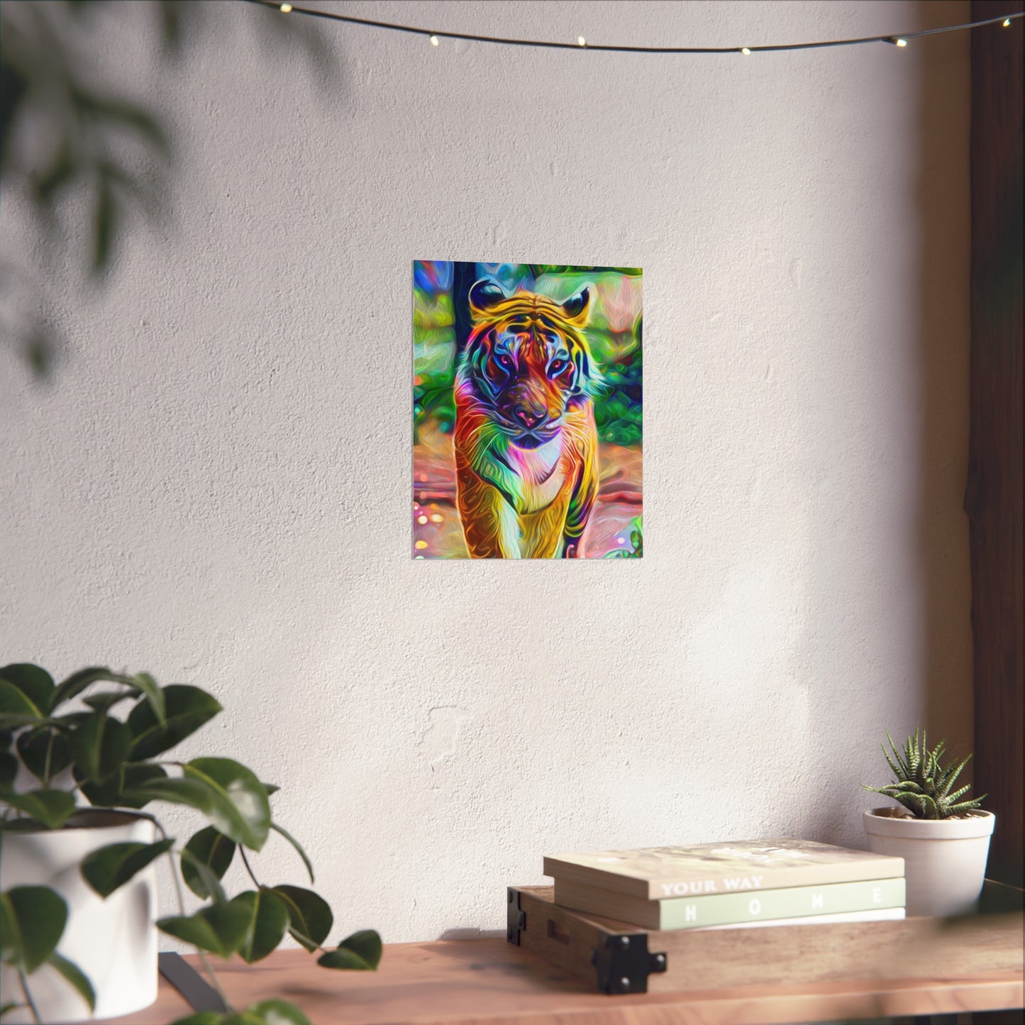 A Wonderfully Colorful World Tiger Premium Matte vertical posters