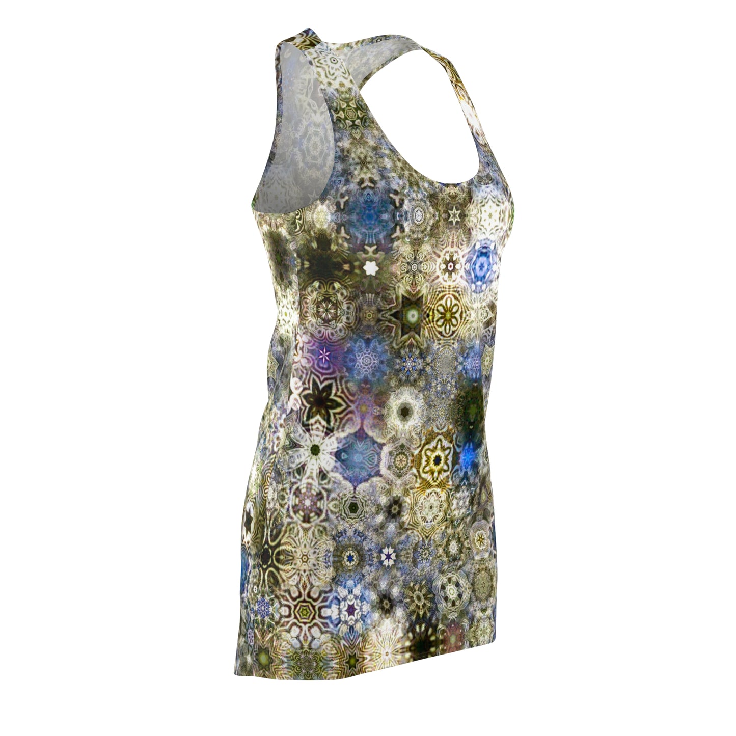 Galaxy Frog Women's Cut & Sew Racerback Cymatics Dress 0002