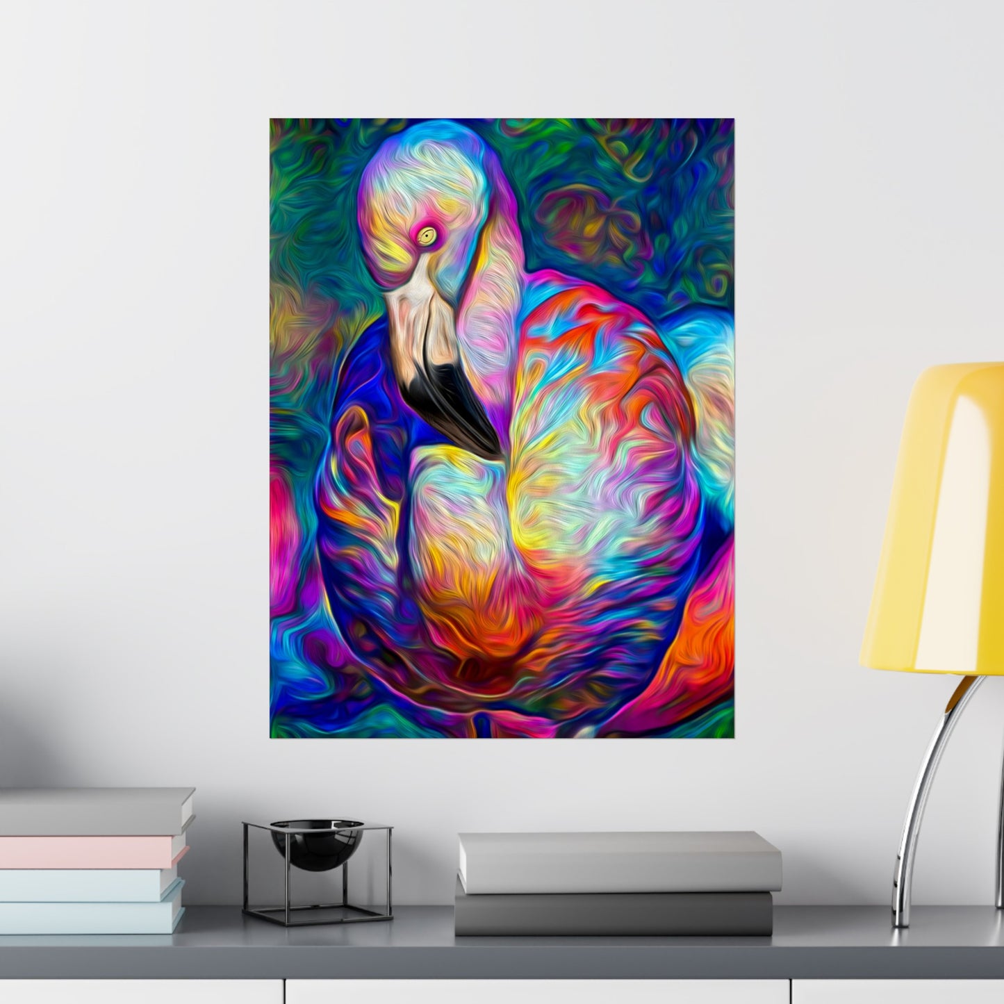 Flamingos Dream in Color Premium Matte vertical posters