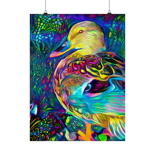 Floating on the Galactic Ocean Premium Matte vertical posters