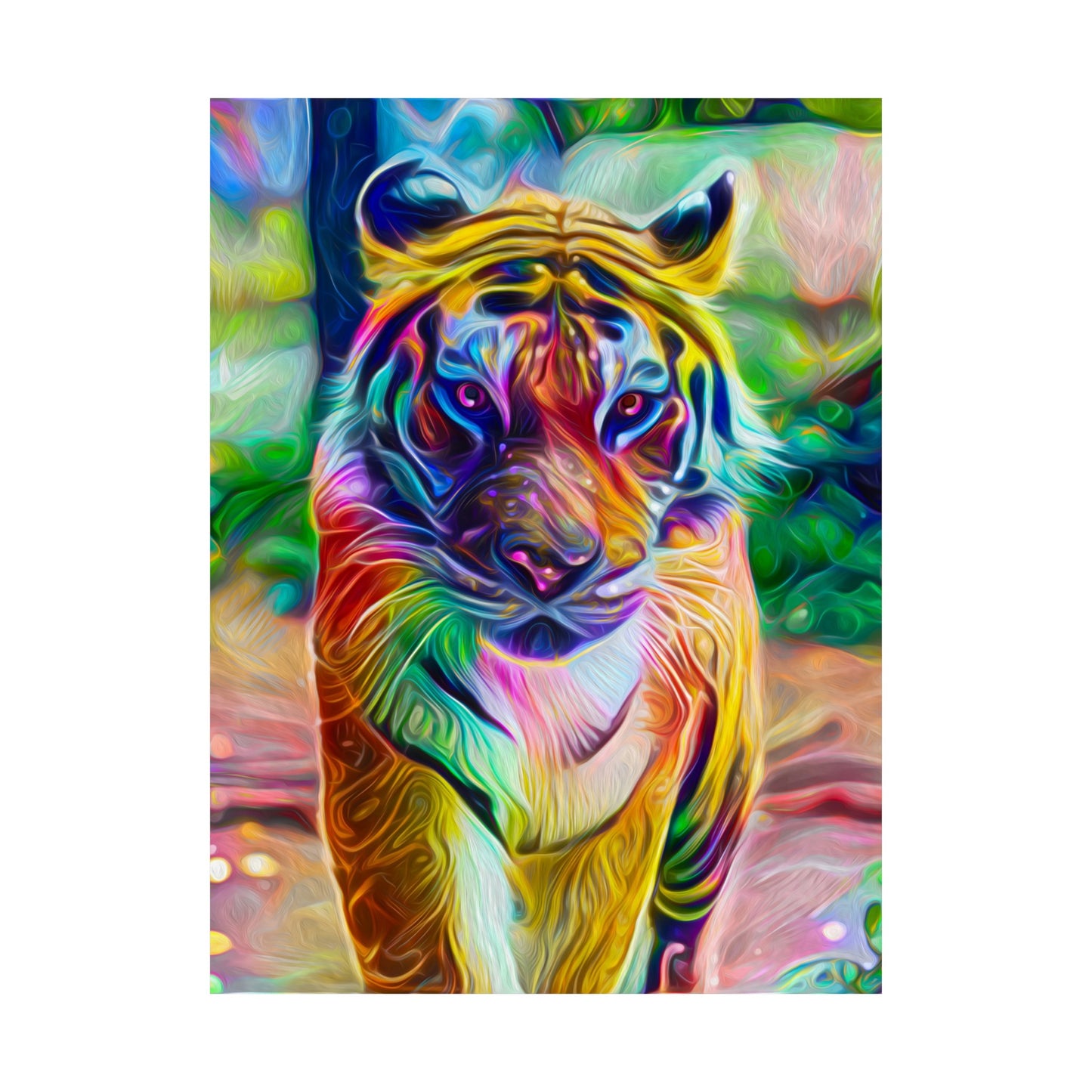 A Wonderfully Colorful World Tiger Premium Matte vertical posters