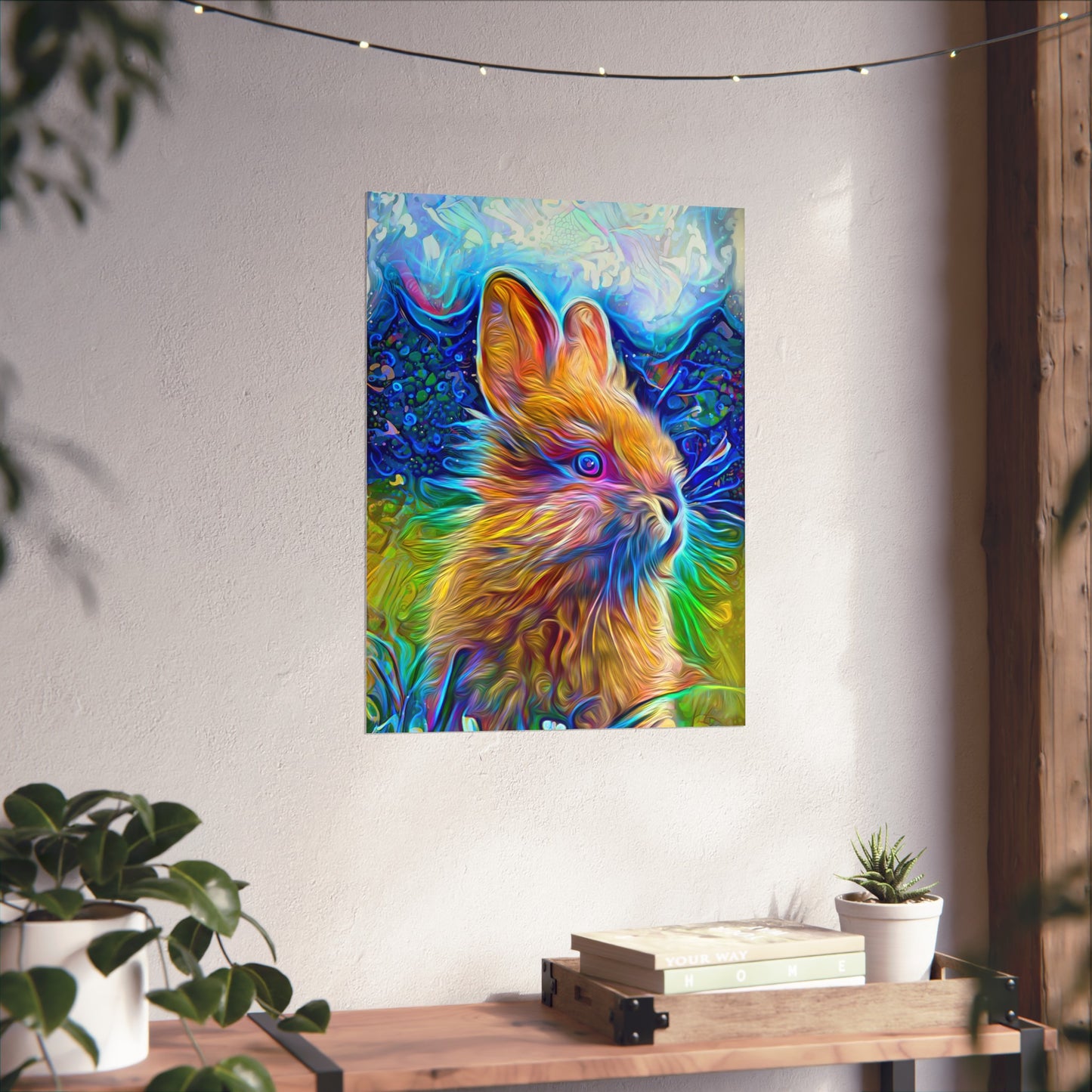 Rainbow Bunny Premium Matte vertical posters