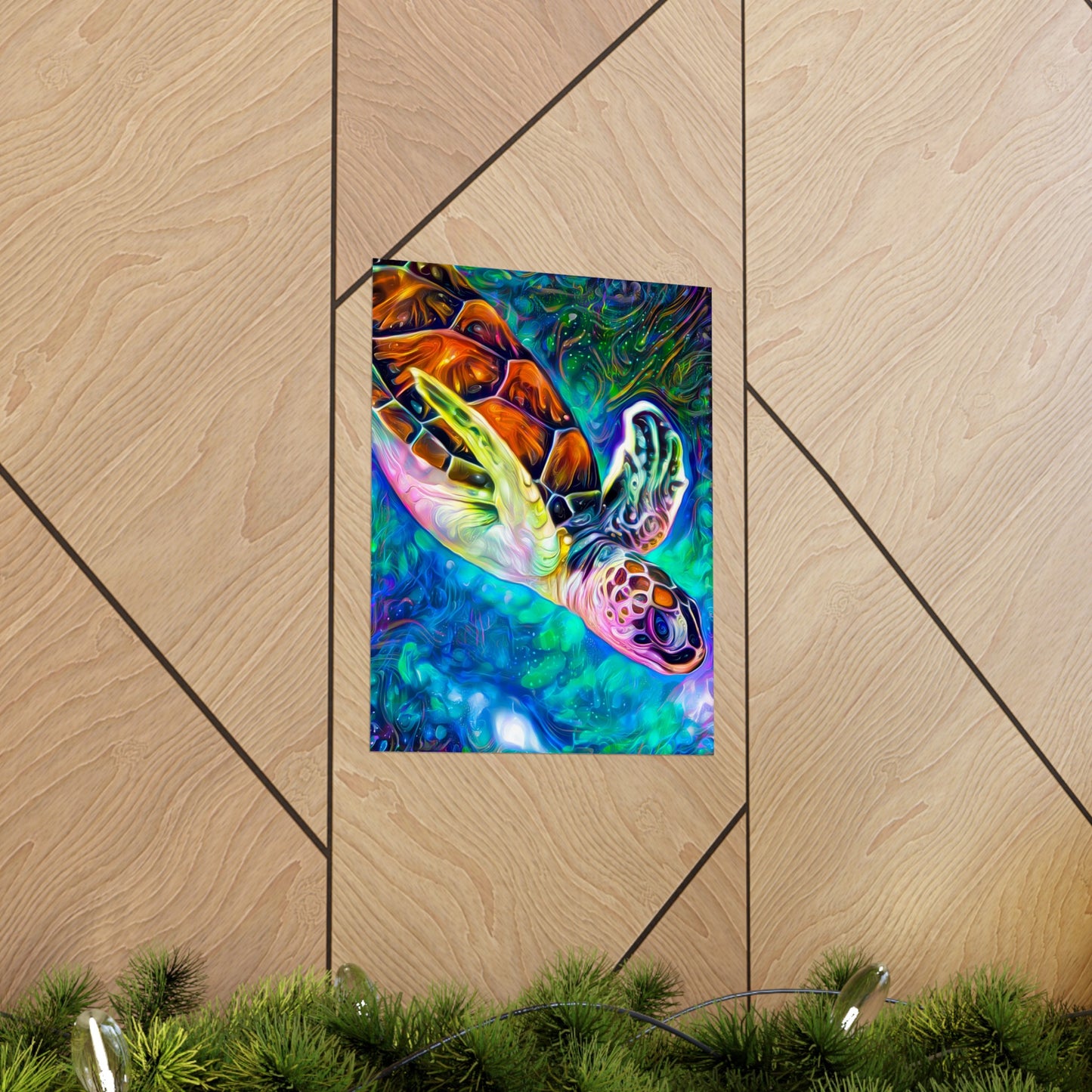 Diving into Dreams Turtle Premium Matte vertical posters