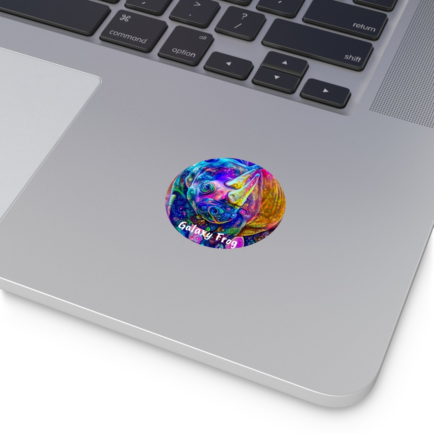 Galaxy Frog Rhino Round Vinyl Stickers