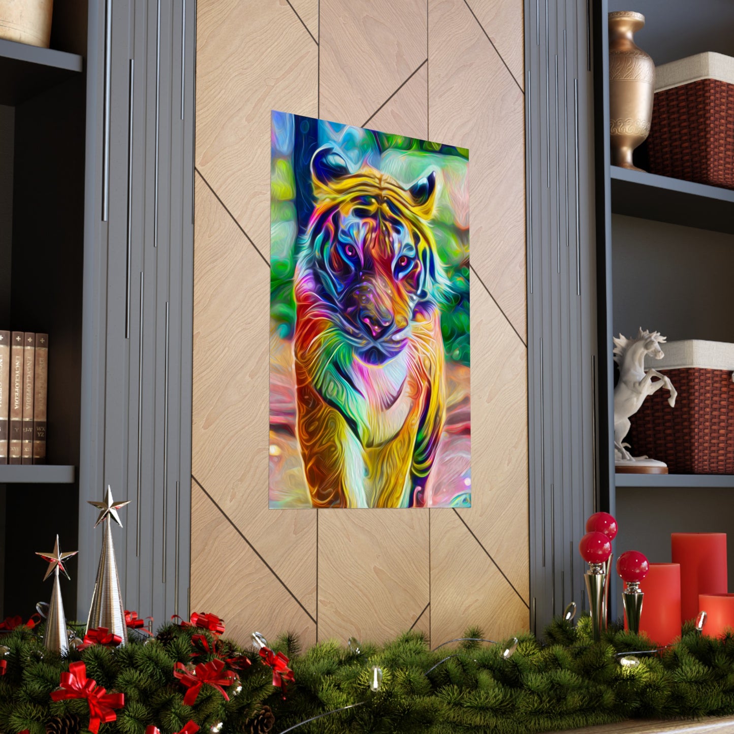 A Wonderfully Colorful World Tiger Premium Matte vertical posters