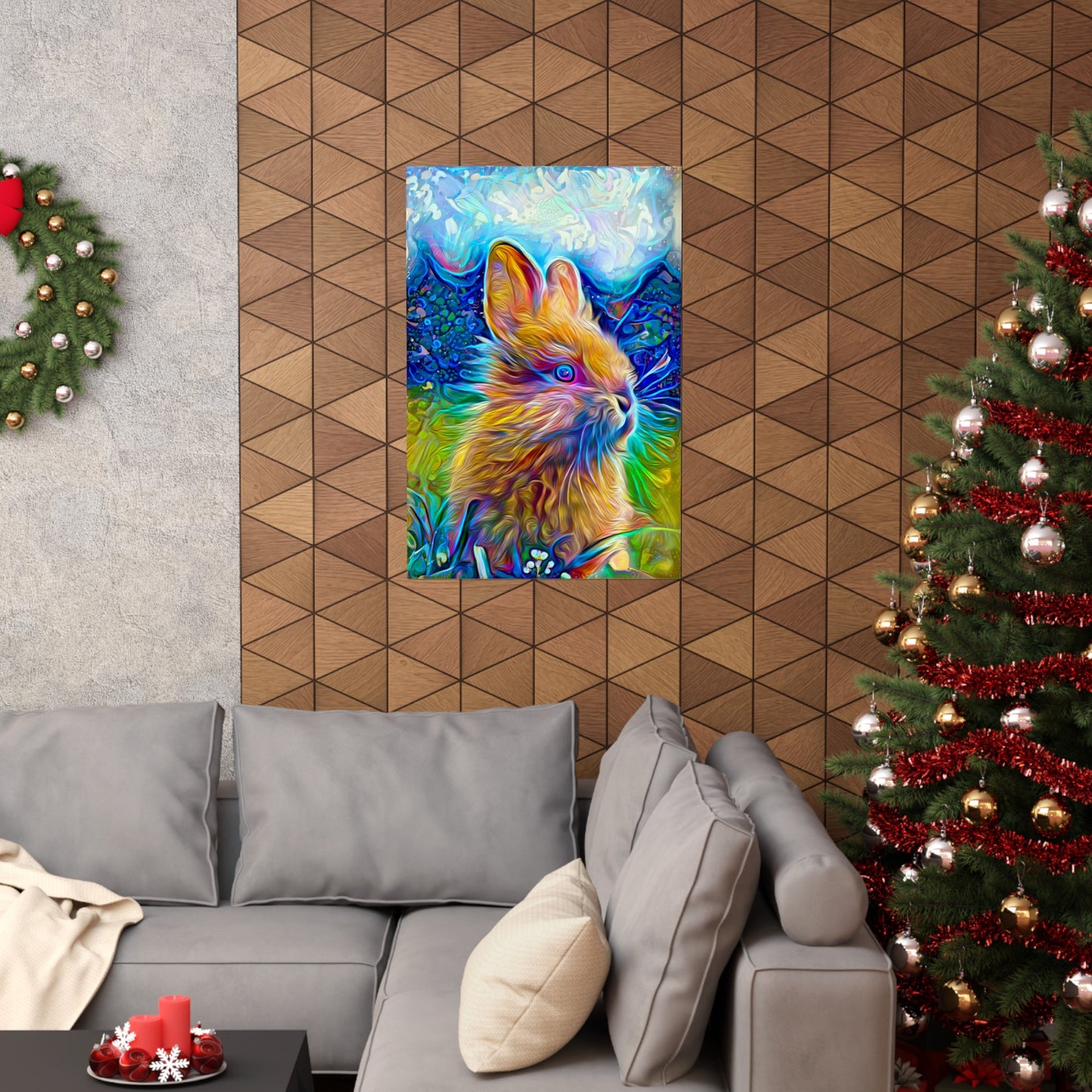 Rainbow Bunny Premium Matte vertical posters