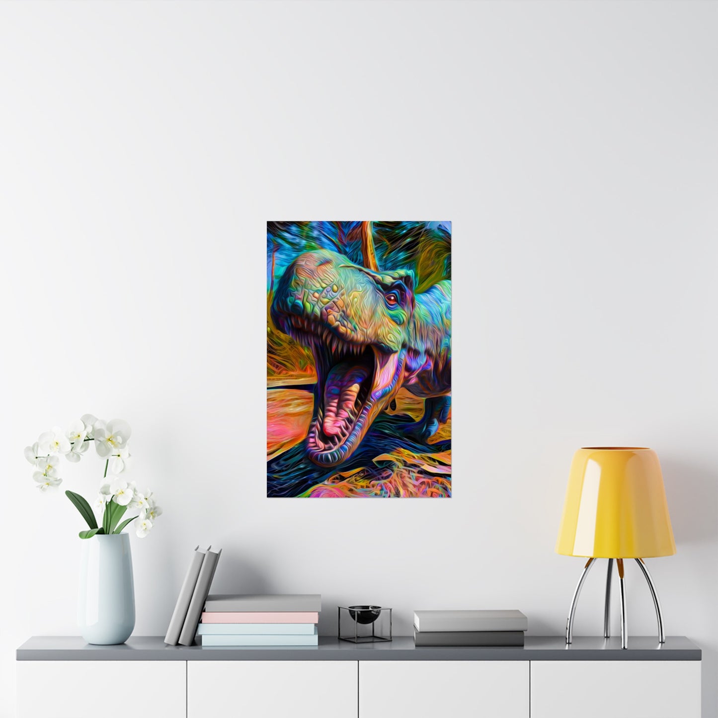 Blast from the Past Dinosaur Premium Matte vertical posters