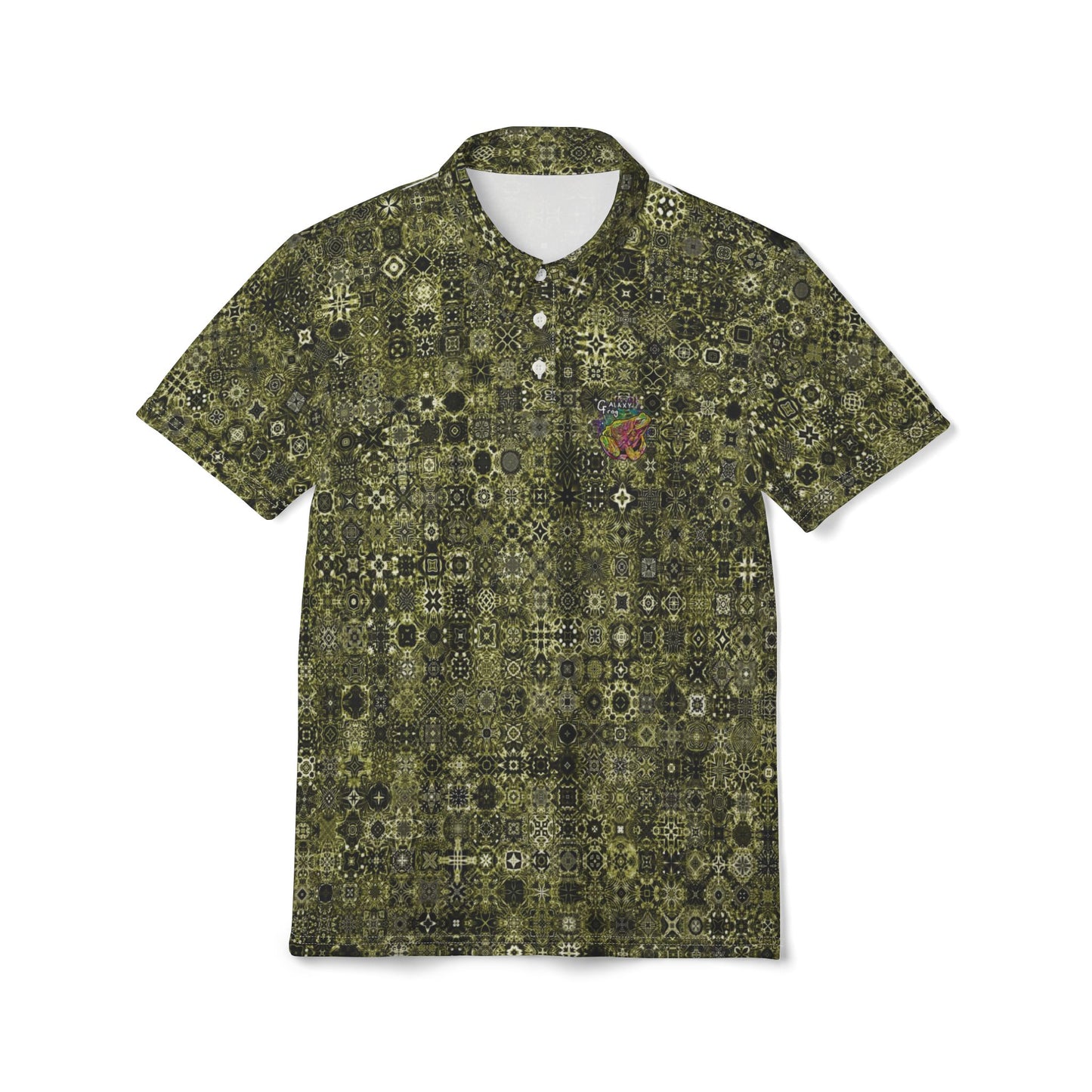 Galaxy Frog Cymatic Kaleidoscape Polo Shirt (AOP)