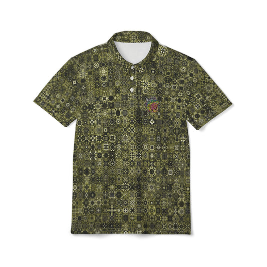 Galaxy Frog Cymatic Kaleidoscape Polo Shirt (AOP)