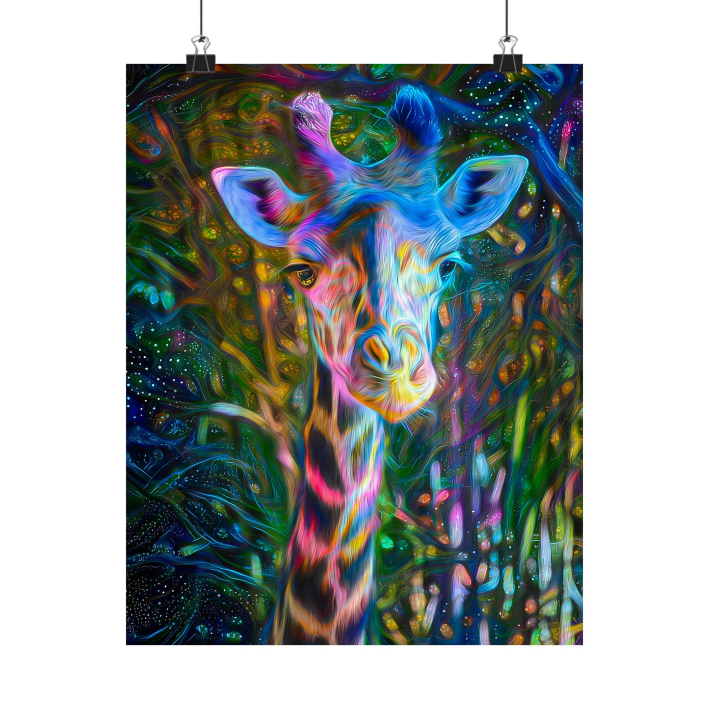 Gentle Dreaming Giant Giraffe Premium Matte vertical posters