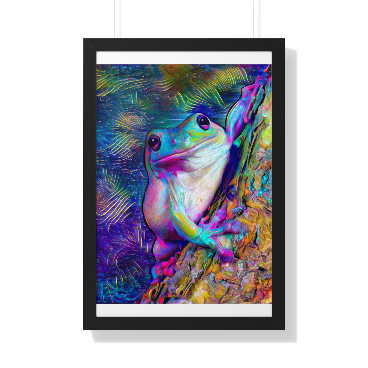 Dazzling Mega Toad Framed Vertical Poster