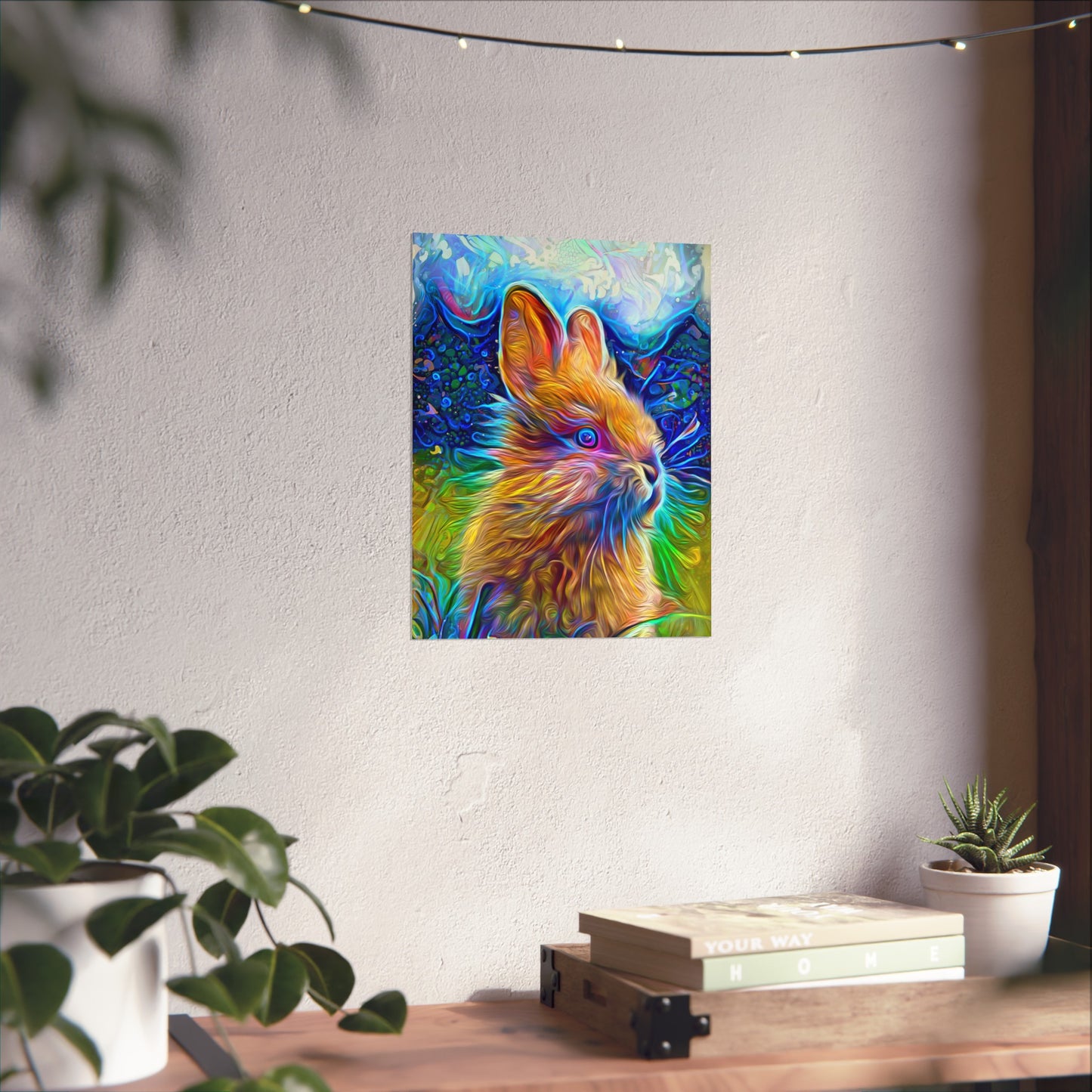 Rainbow Bunny Premium Matte vertical posters