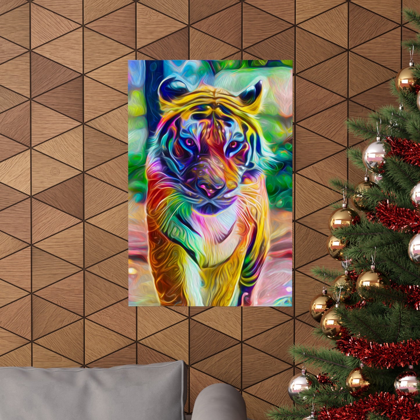 A Wonderfully Colorful World Tiger Premium Matte vertical posters