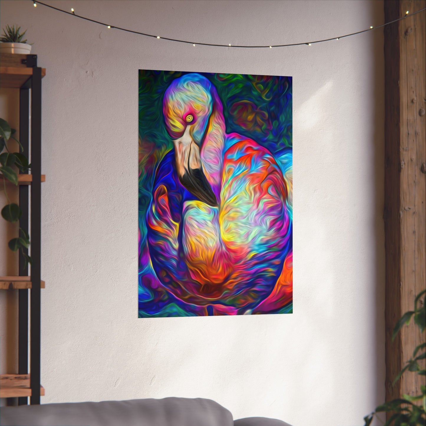 Flamingos Dream in Color Premium Matte vertical posters