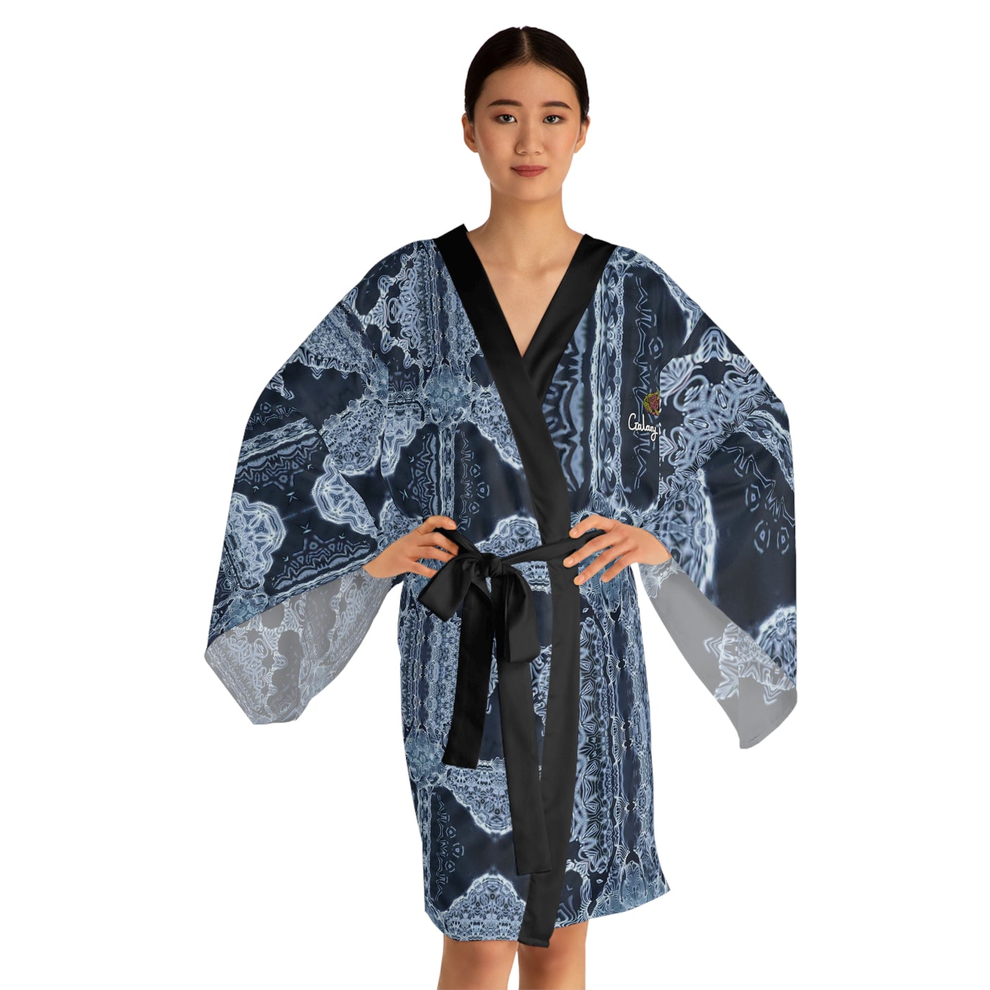 Long Sleeve Kimono Galaxy Frog Cymatics Robe 0001